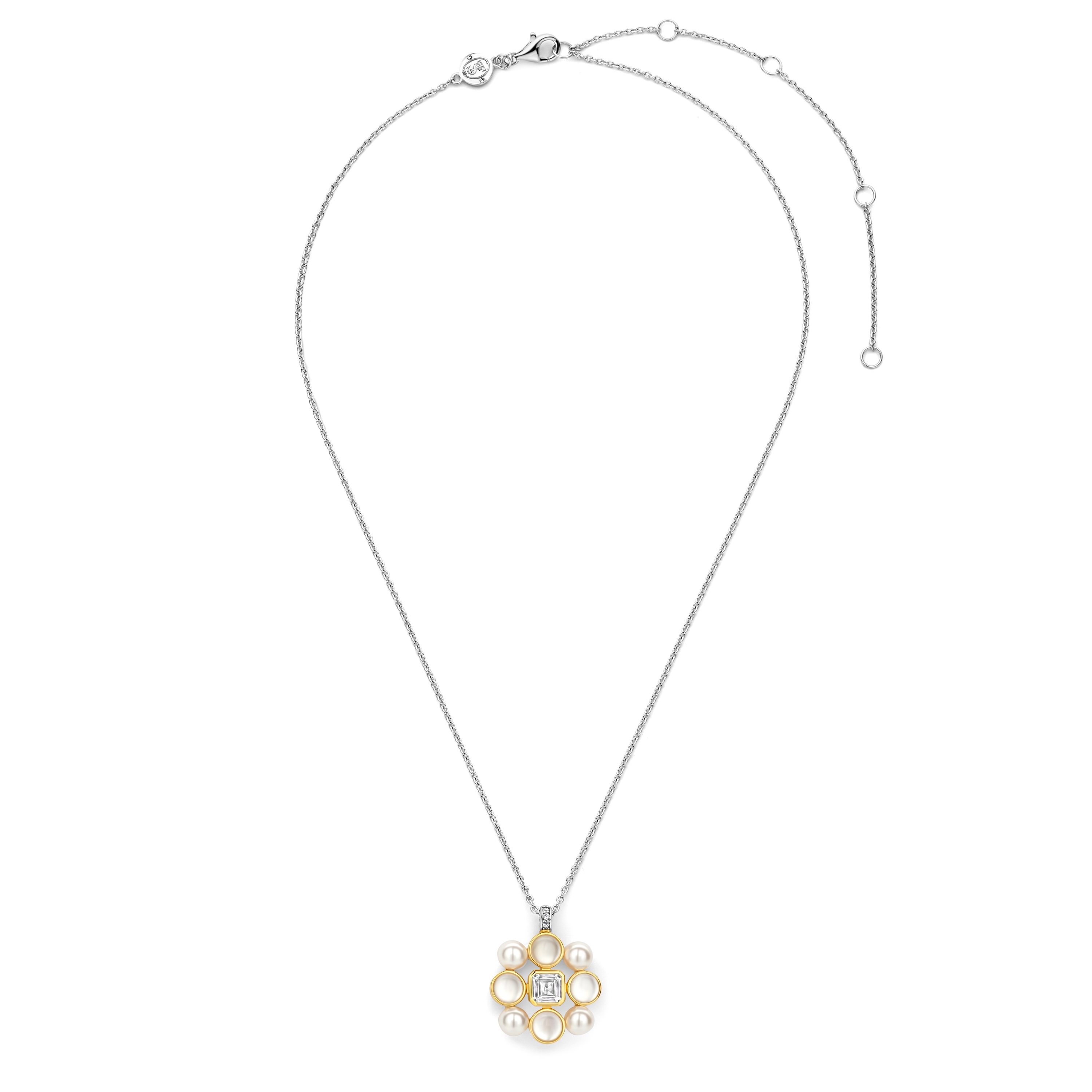 Ketting van gold plated sterling zilver met hanger 34046YP