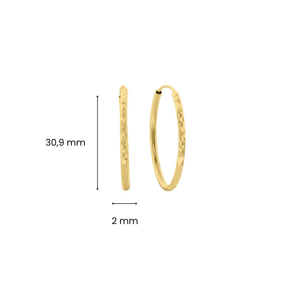 Geelgouden oorringen E122-XDCLTE0244-Y