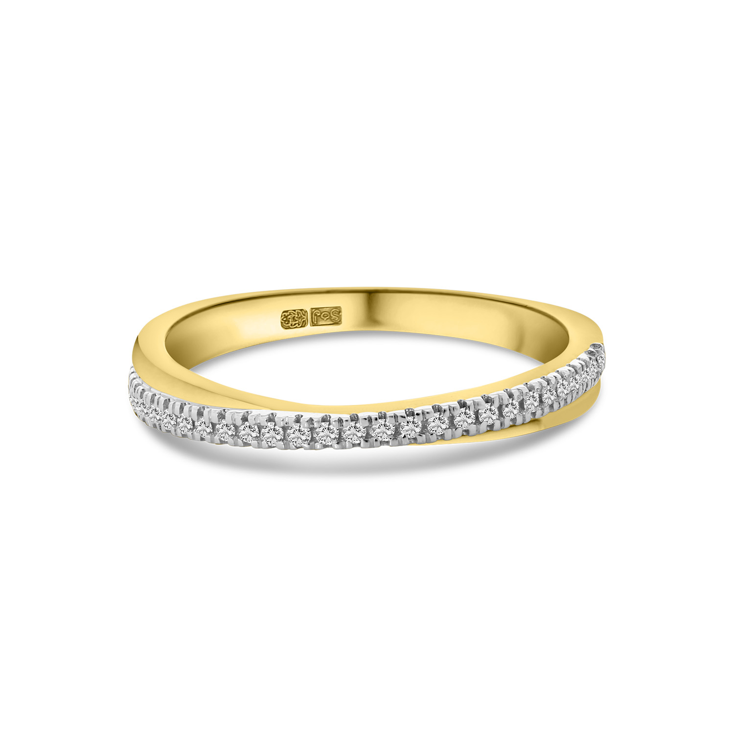 Geelgouden ring met diamanten R404-RG47538-Y