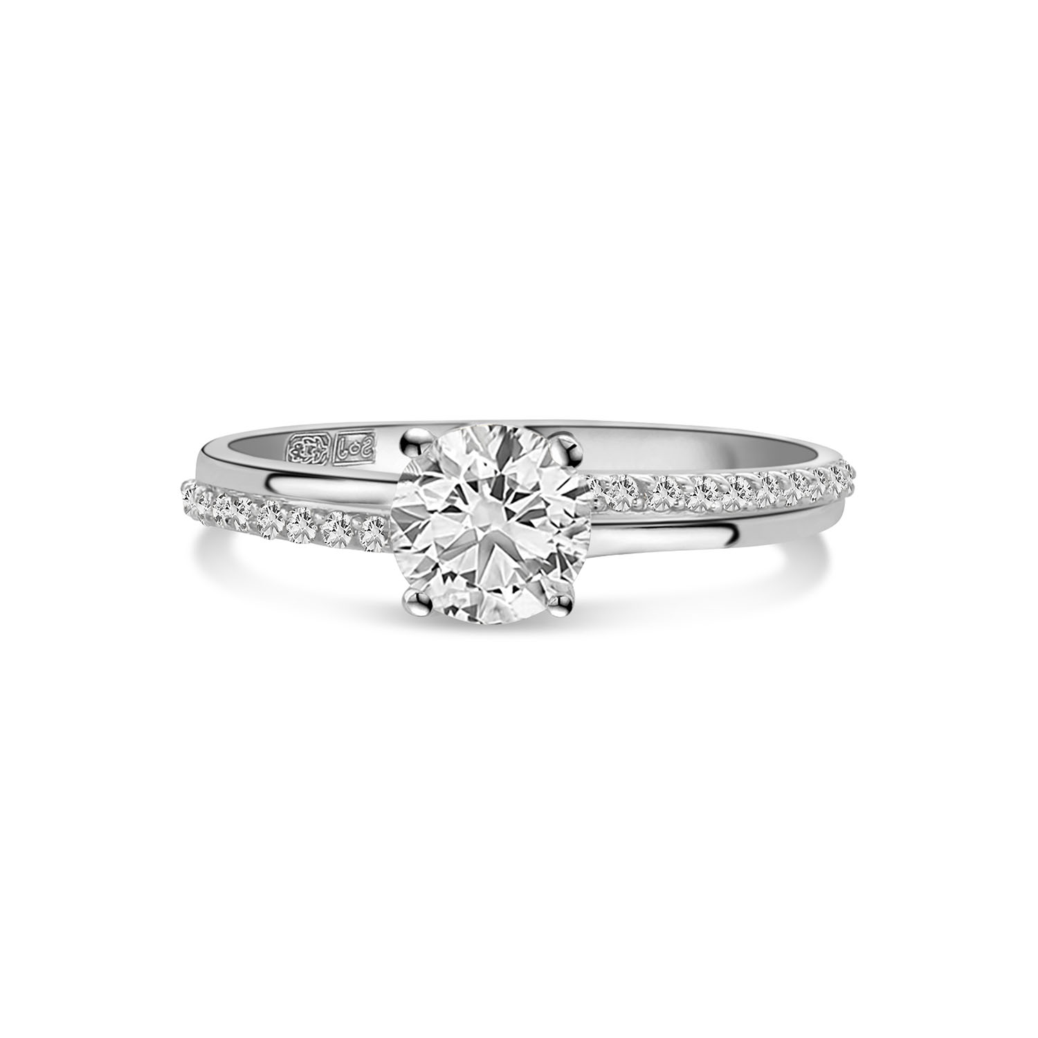Witgouden ring met zirkonia R210-59272Z-W