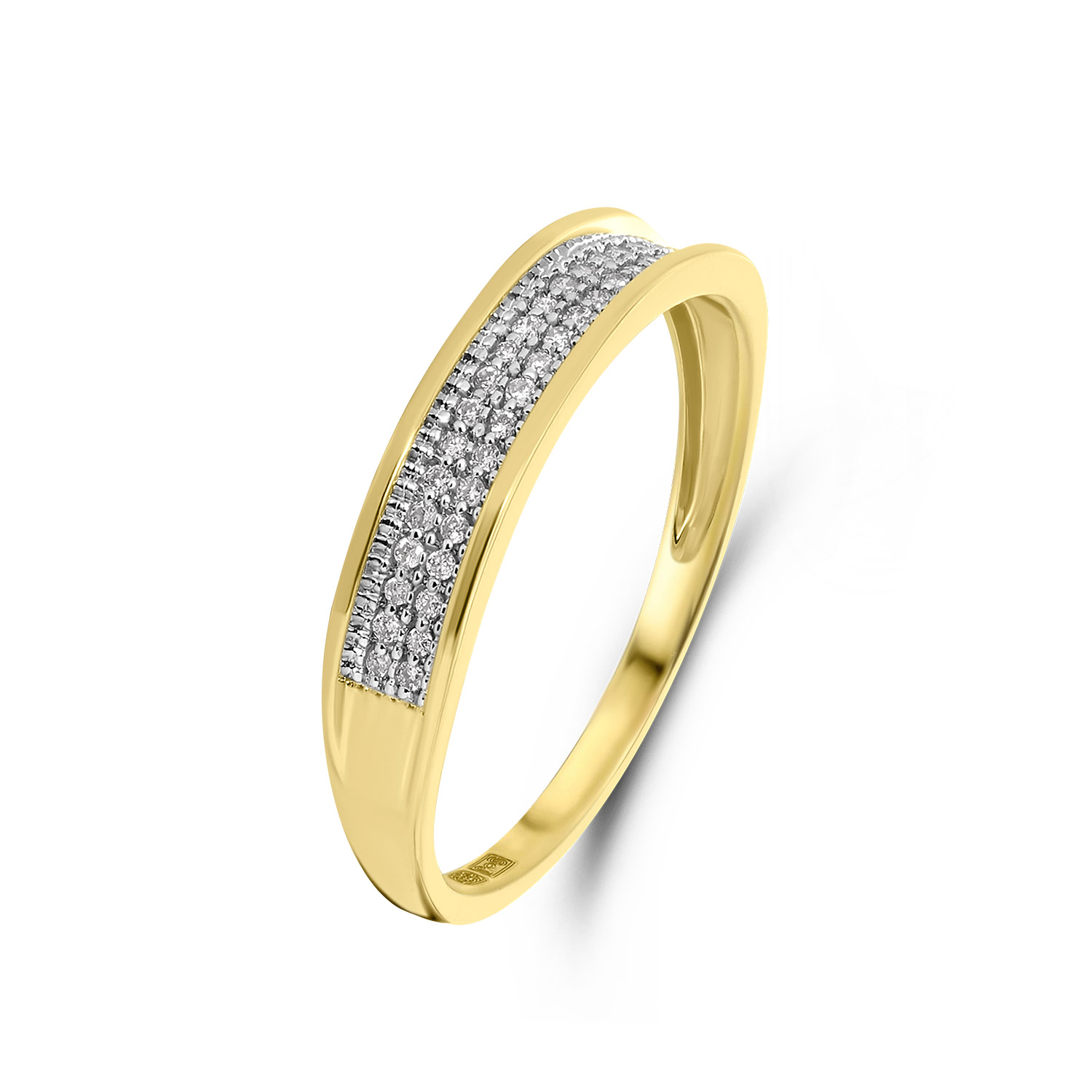 Geelgouden ring met diamanten R138-RG50418-Y