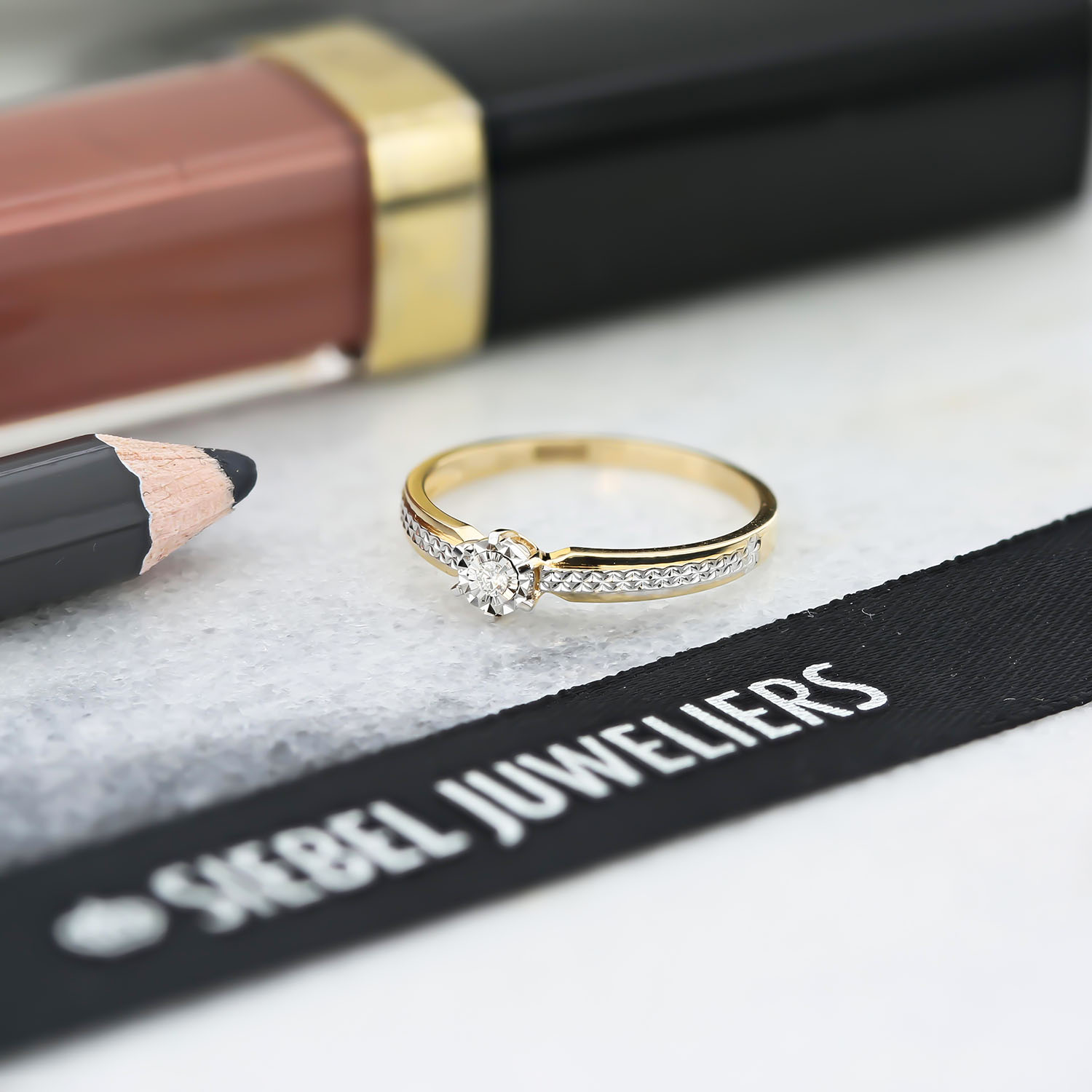 Bi-color ring met diamanten R480-FG010158ADI-YW