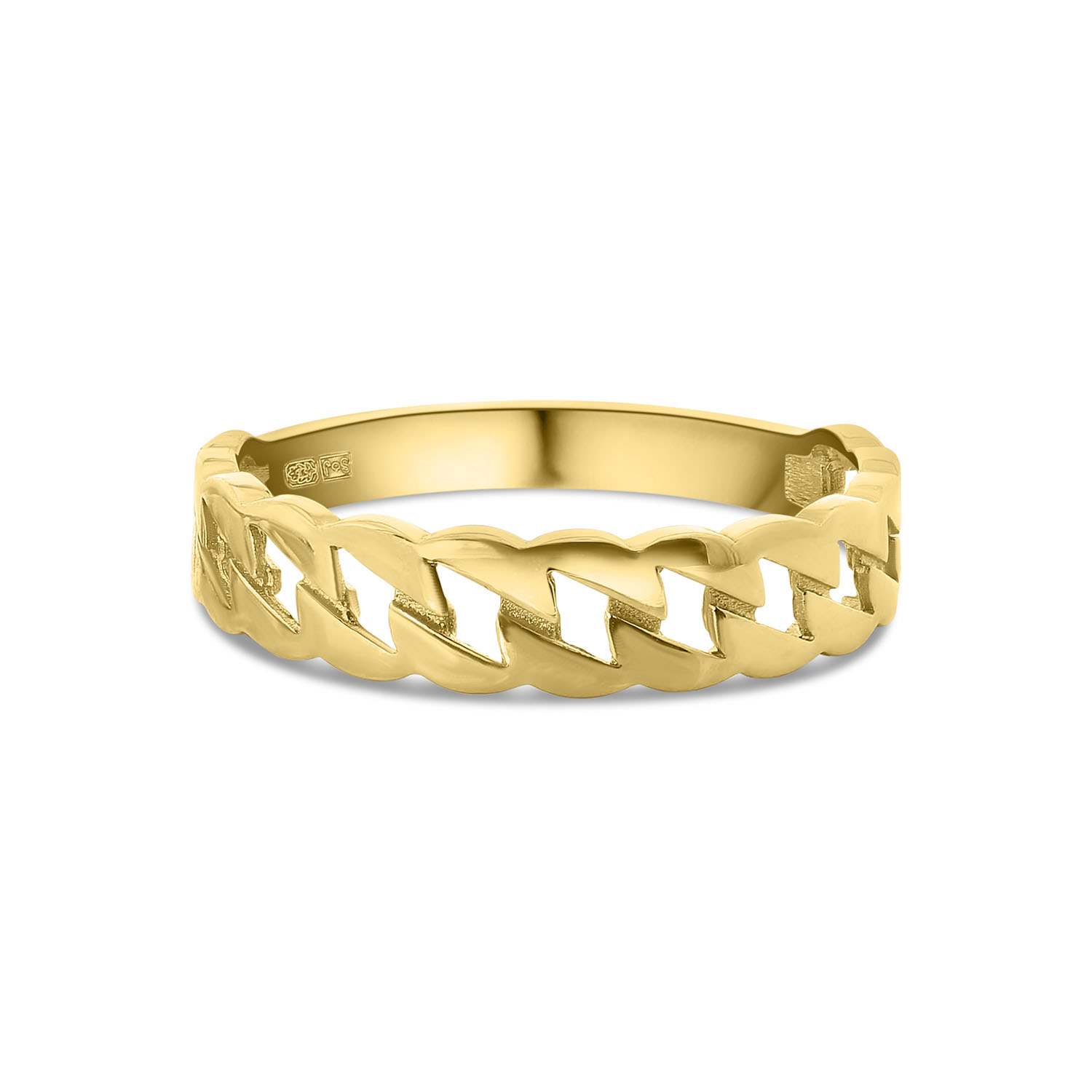 Geelgouden schakelring R122-XAR6308-LP-Y