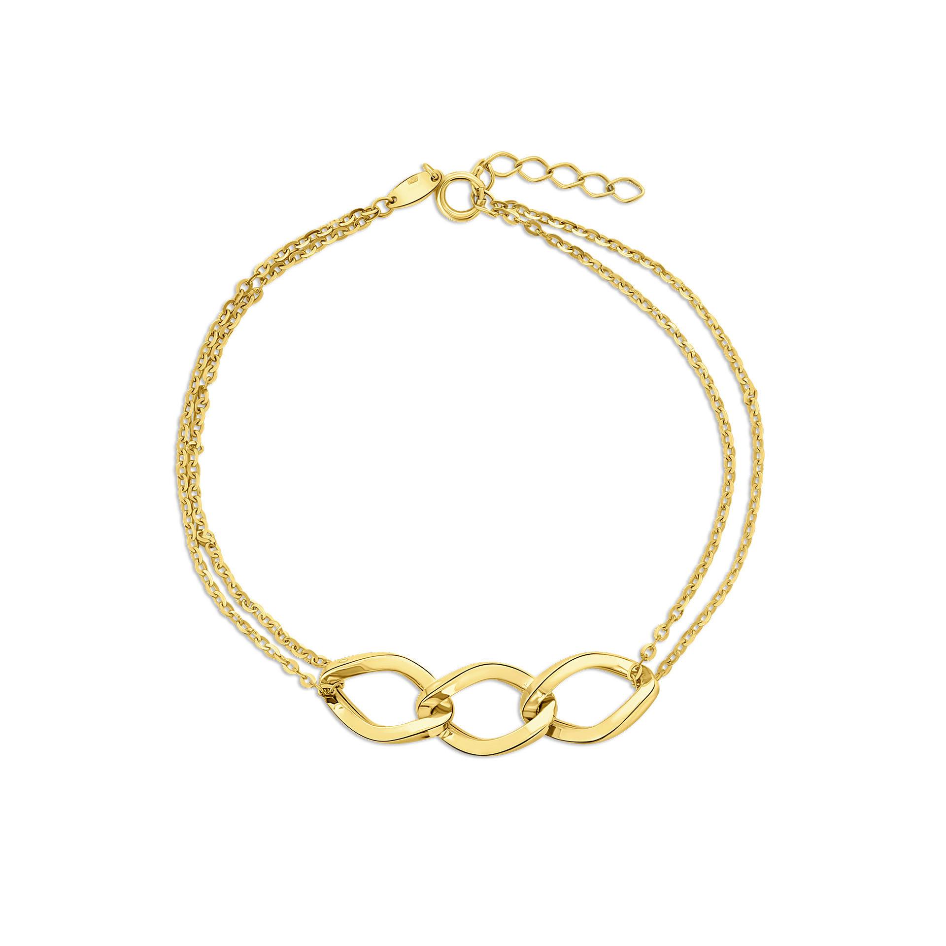 Geelgouden armband B122-X3CABLE9B-1526-III-Y