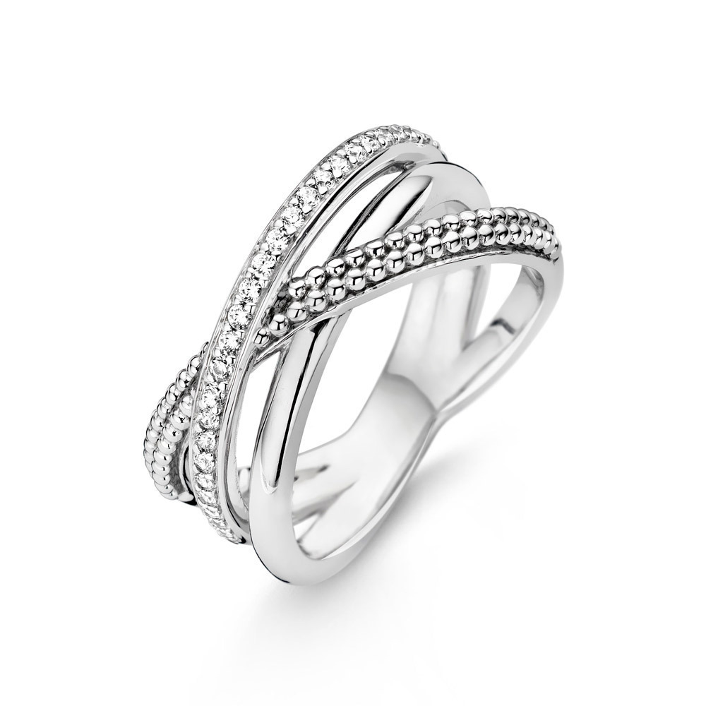Ring van sterling zilver met zirkonia 12022ZI