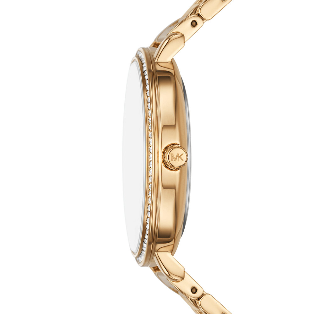 Pyper Goudkleurig Metaallegering Horloge met Drie Wijzers