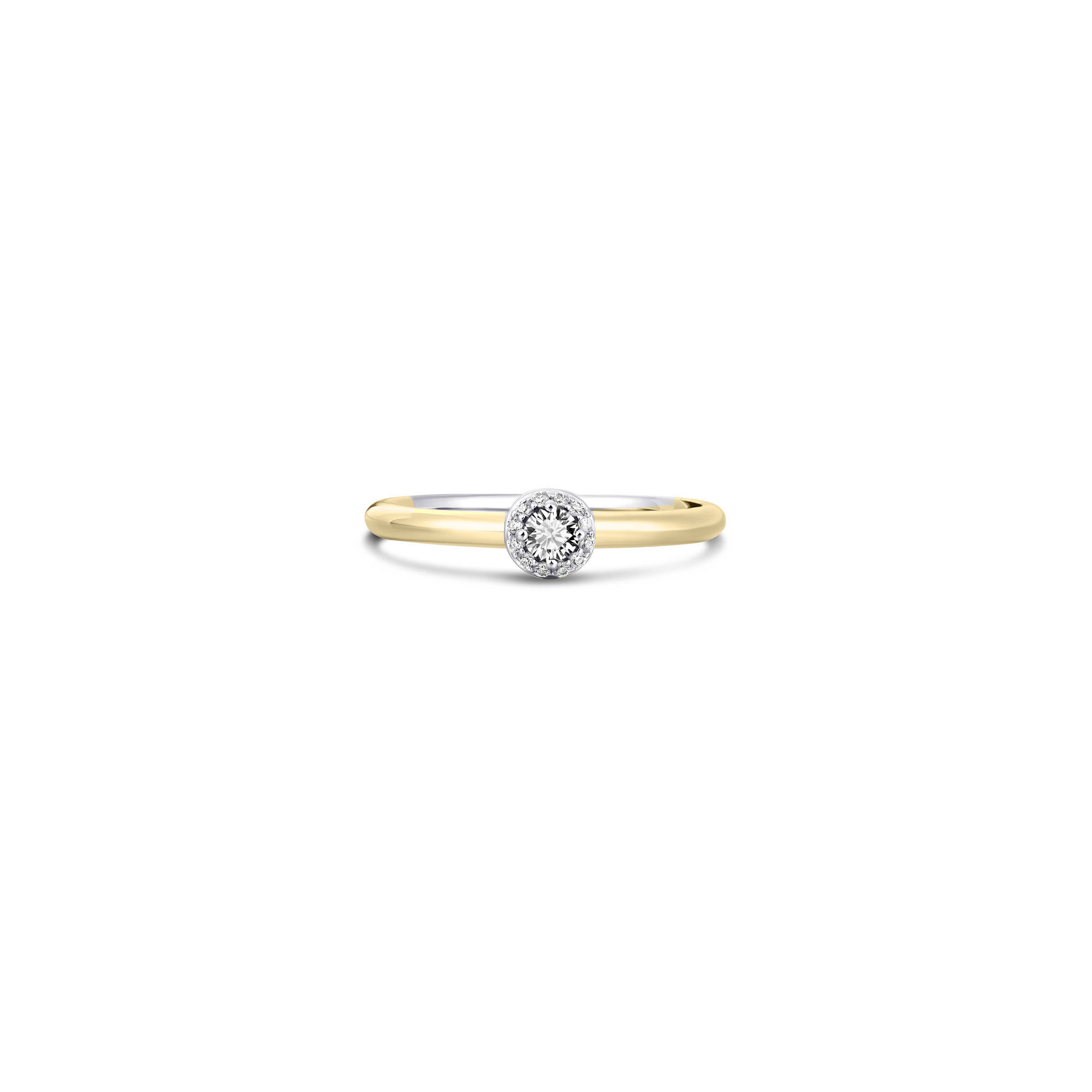 Ring gold plated met zirkonia - R486Y