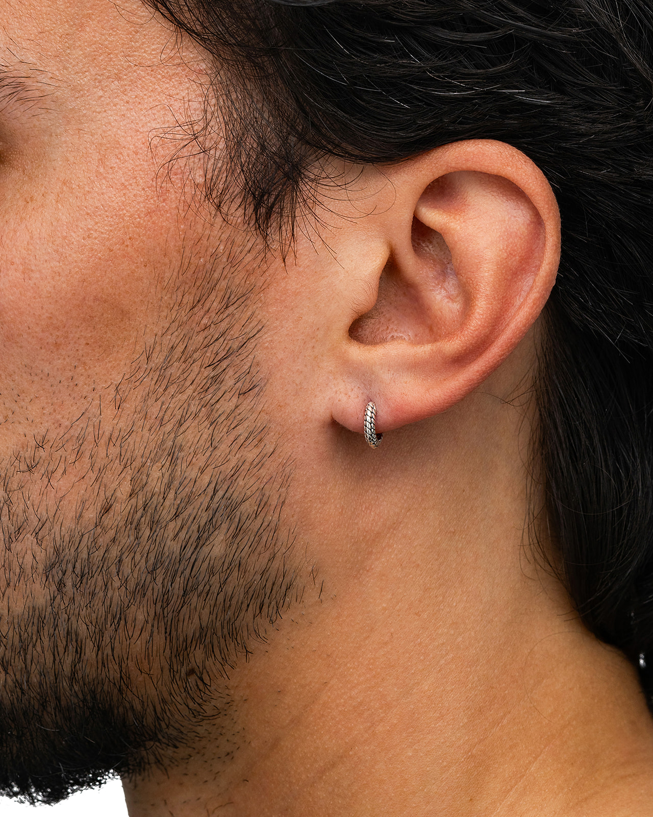 Oorring Ben sterling zilver enkel stuk - 068 ONE Oorring Ben sterling zilver enkel stuk - 068 ONE