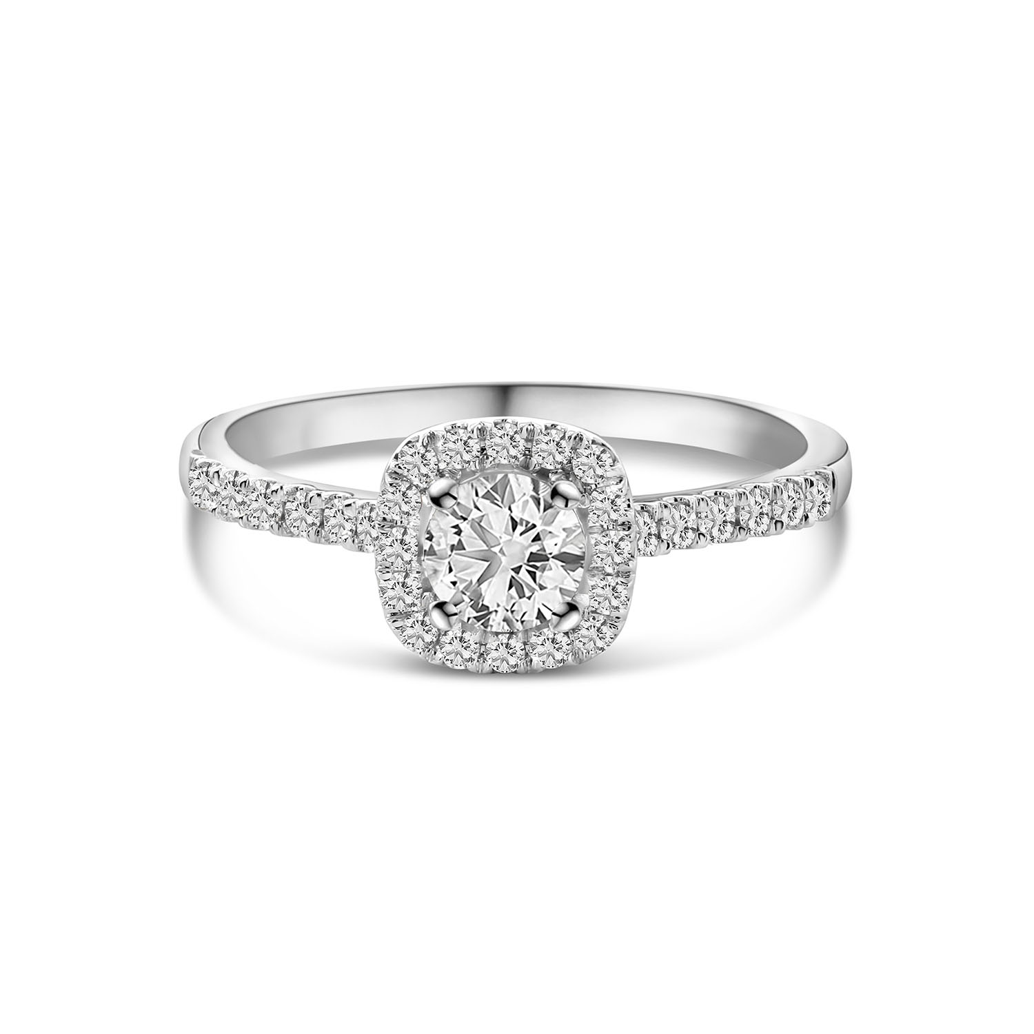 Witgouden ring lab grown diamanten entourage R092-57765R038-LG-W