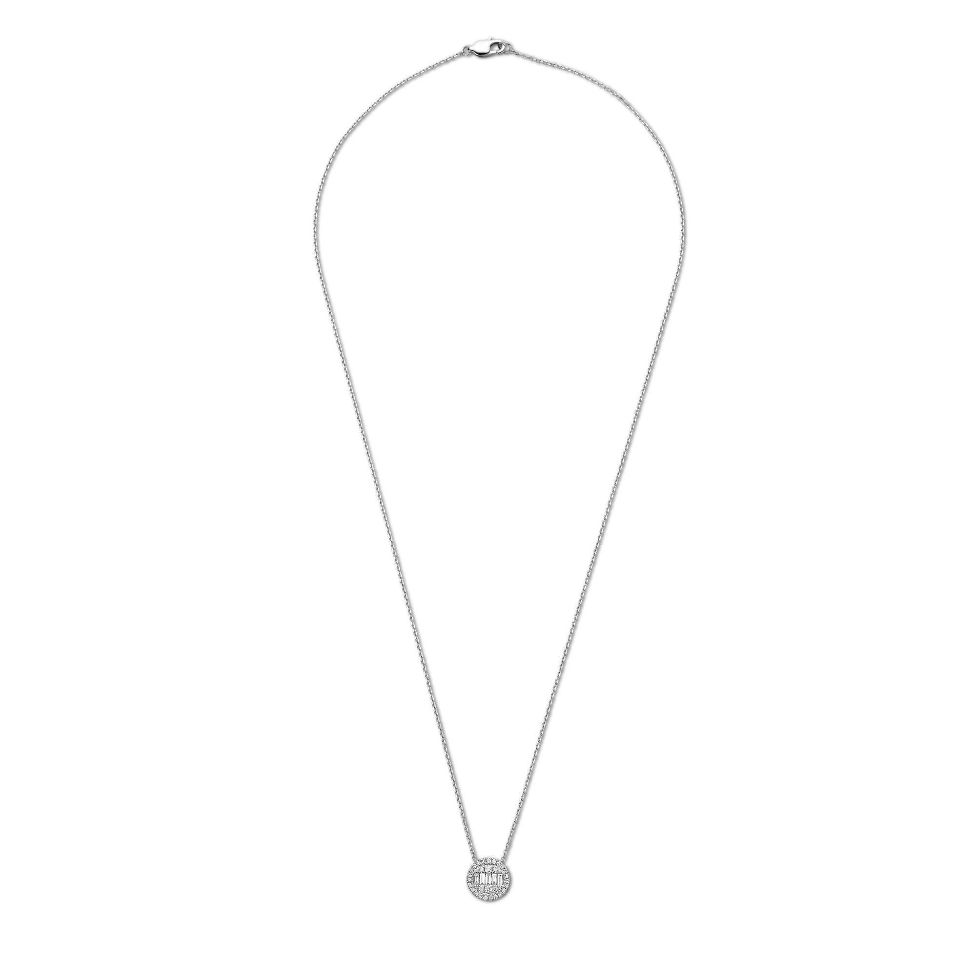 Geelgouden collier met diamanten hanger N479-SA2541N-350-W