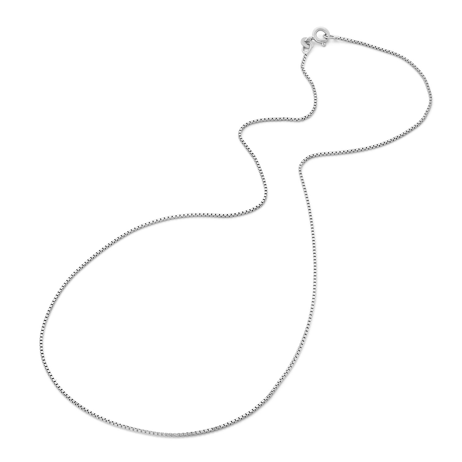 Witgouden ketting venetiaans C094-BOX-45-0.9-W