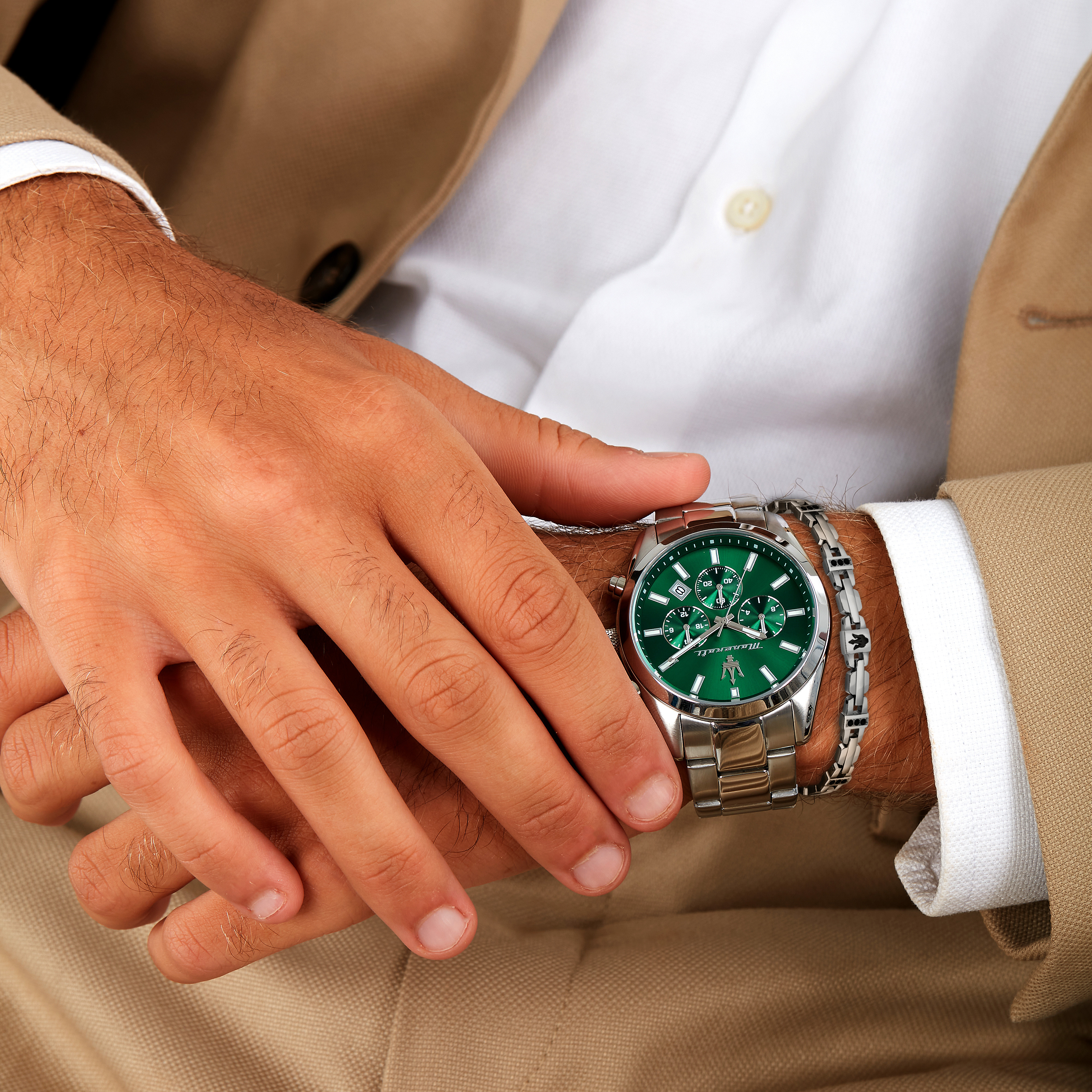 Herenhorloge Attrazione Chronograph Green Set - R8853151017