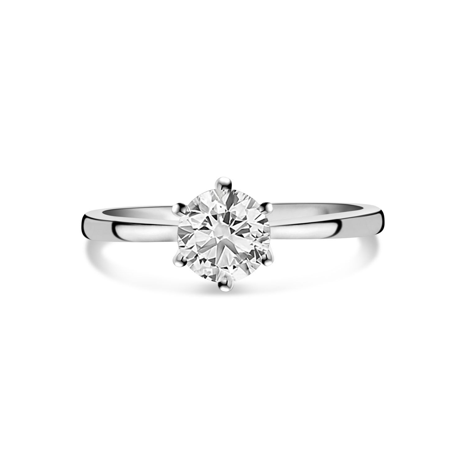 Witgouden ring solitair met lab grown diamant 0.96 ct.  R159-R24KA0558A-LG-100-W