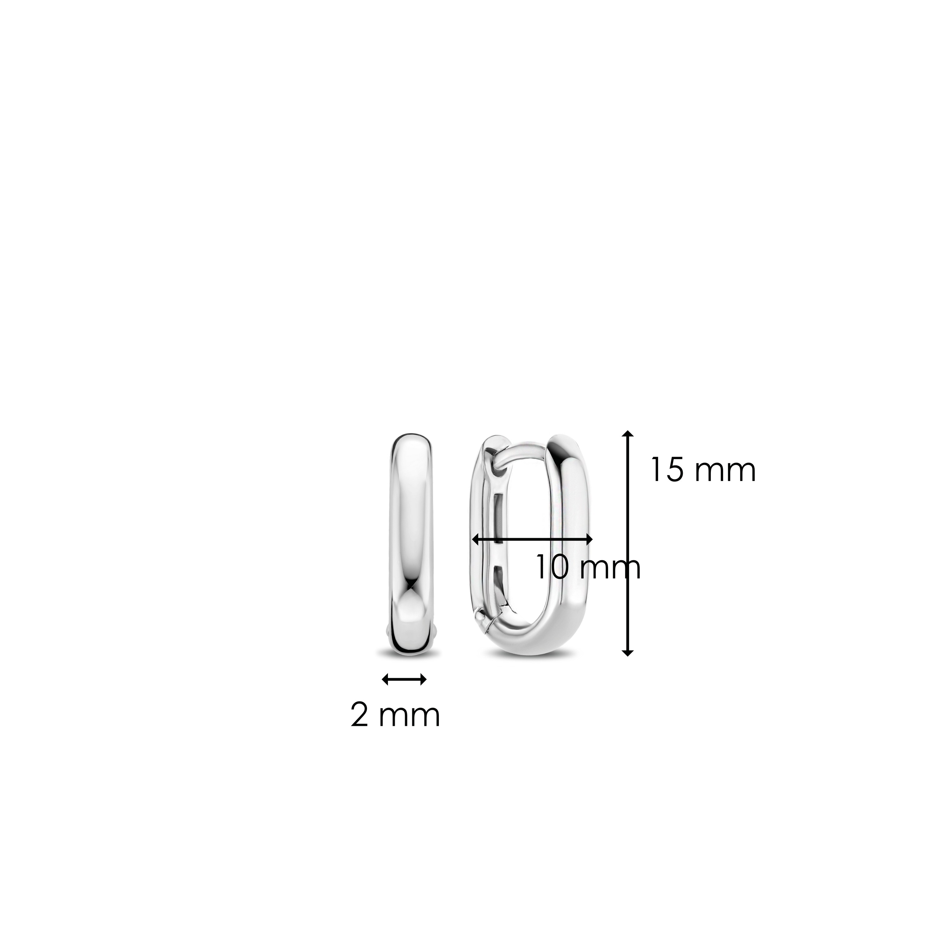 Oorringen sterling zilver Ovaal - 7845SI