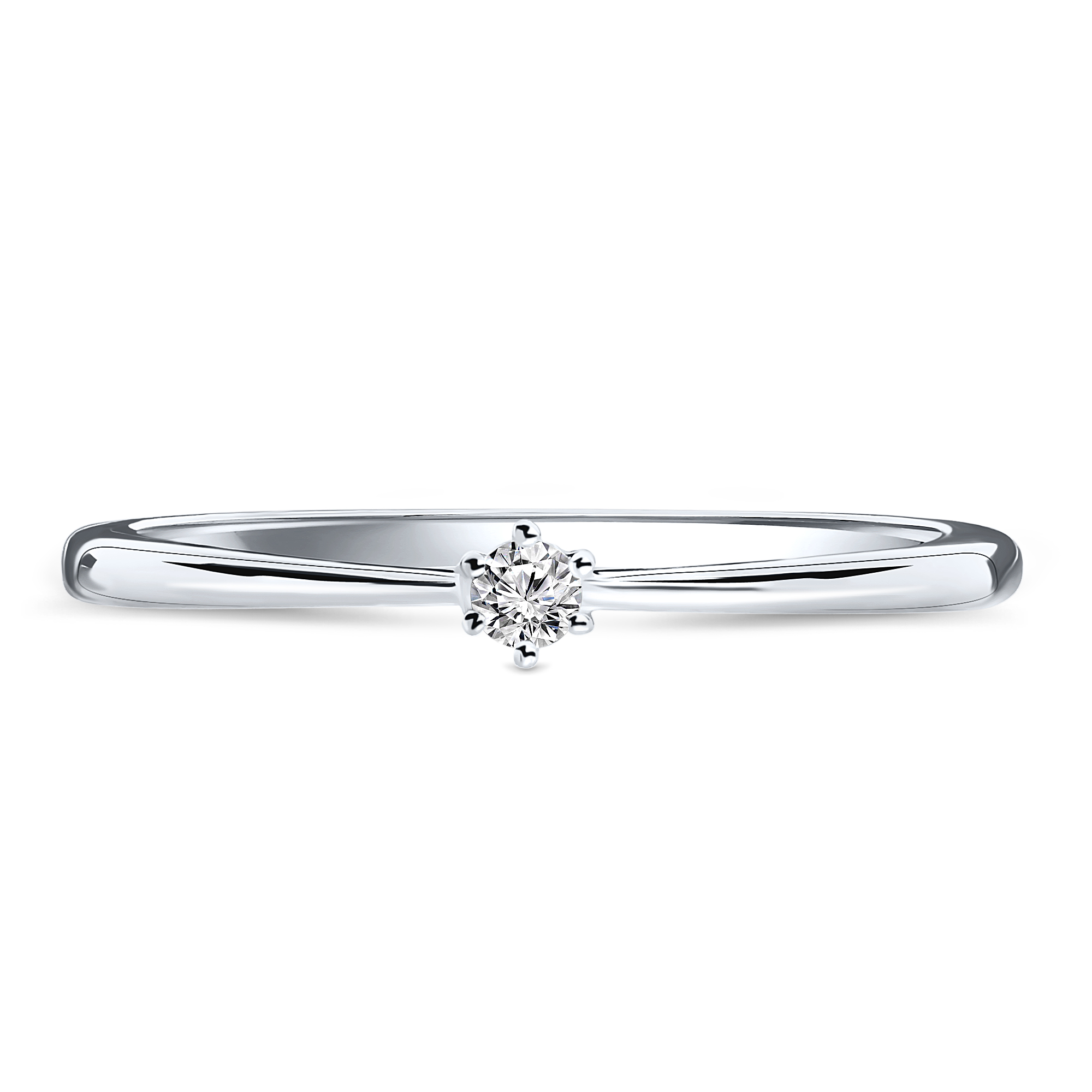 Witgouden diamanten solitair ring 42119597