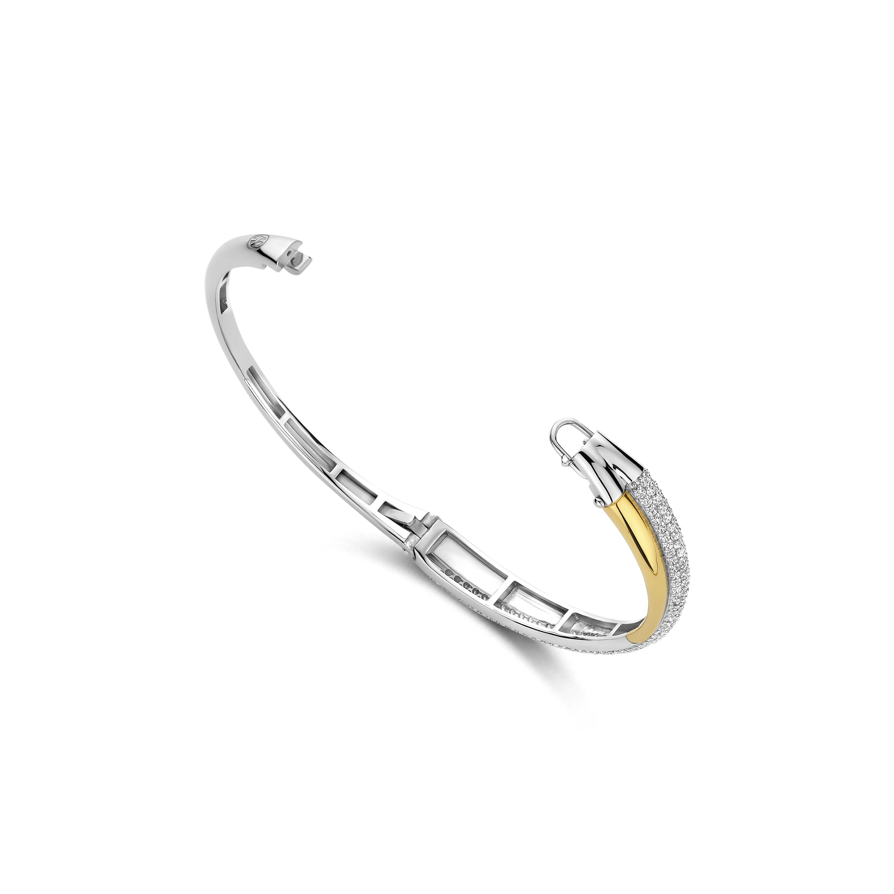 Bangle gold plated met zirkonia - 23071ZY
