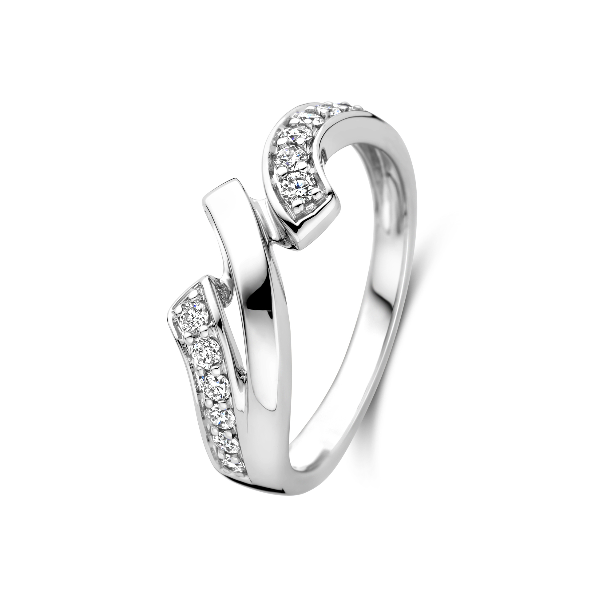 Witgouden ring met diamant