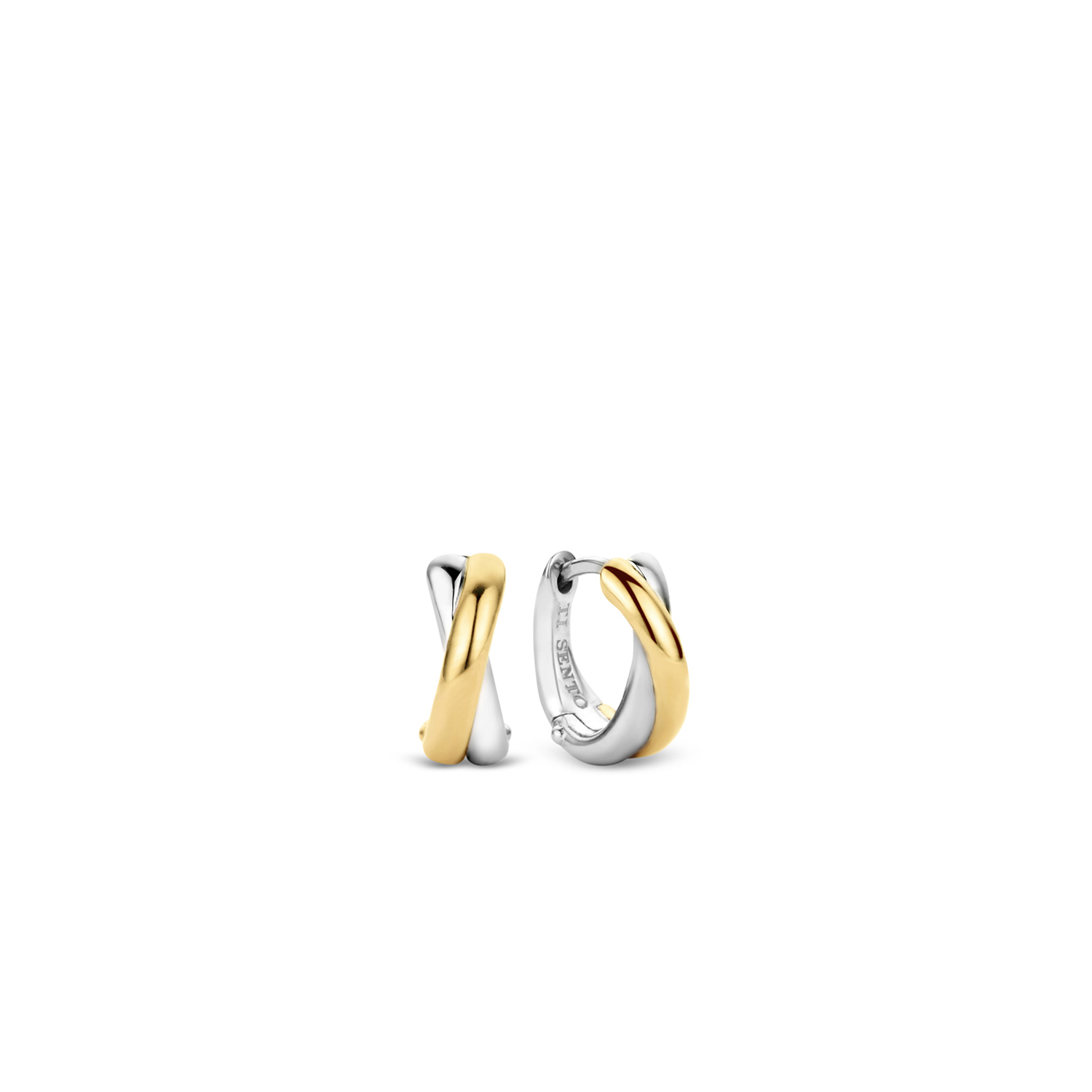 Oorringen gold plated bicolor - 7667SY