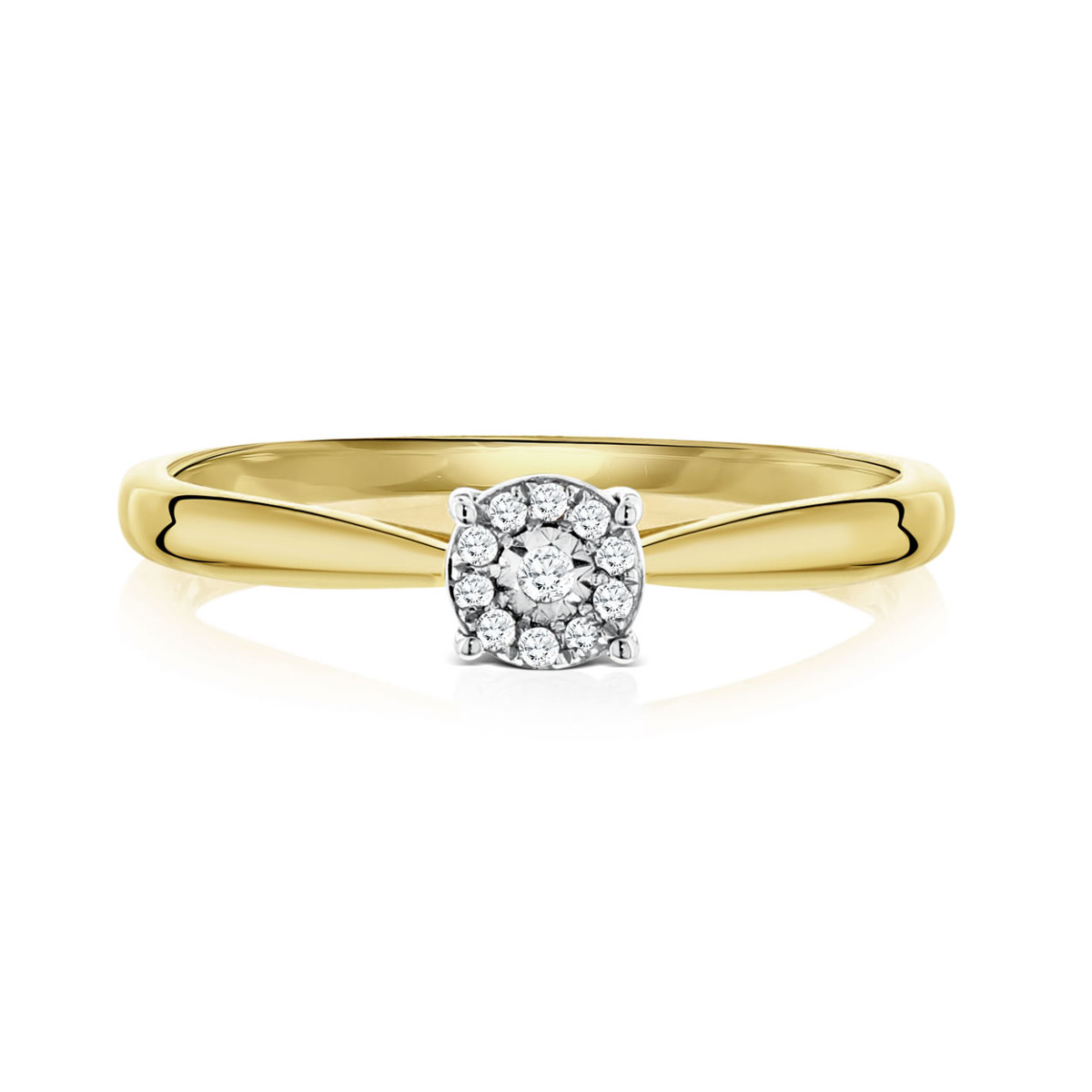 Geelgouden ring met diamant 53536R017-YW