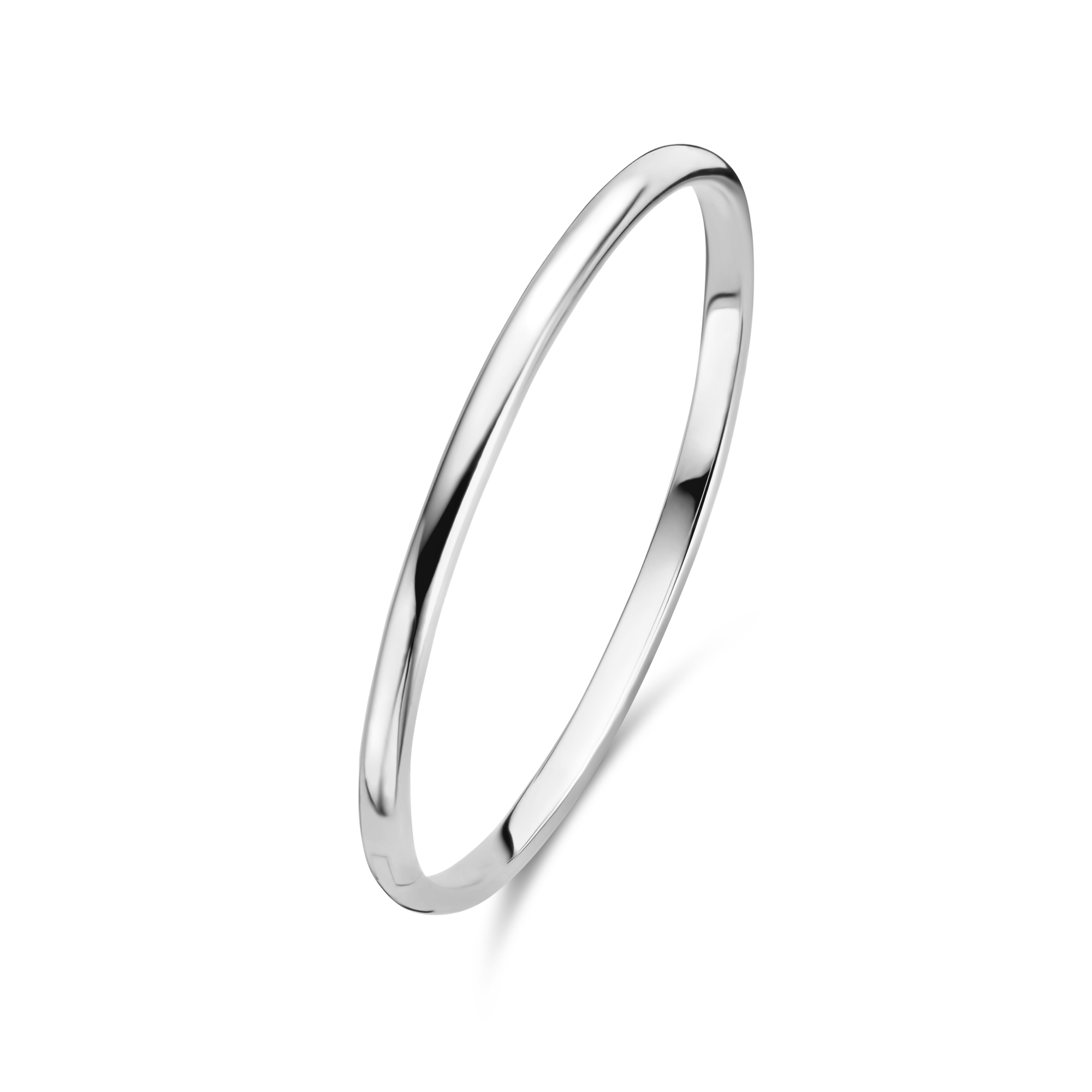 Zilveren massieve bangle - 4mm