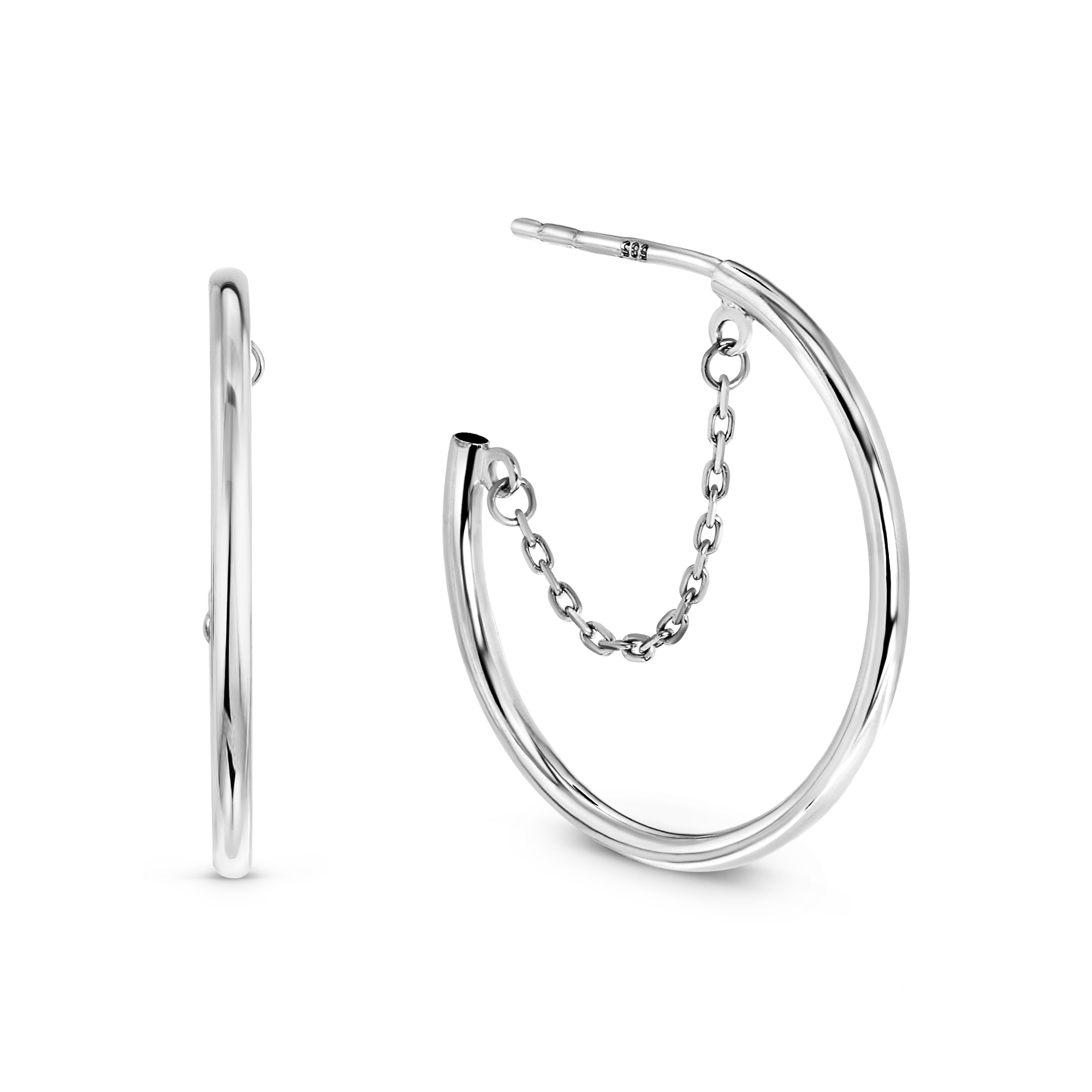 Witgouden oorhangers X3TE11672-W
