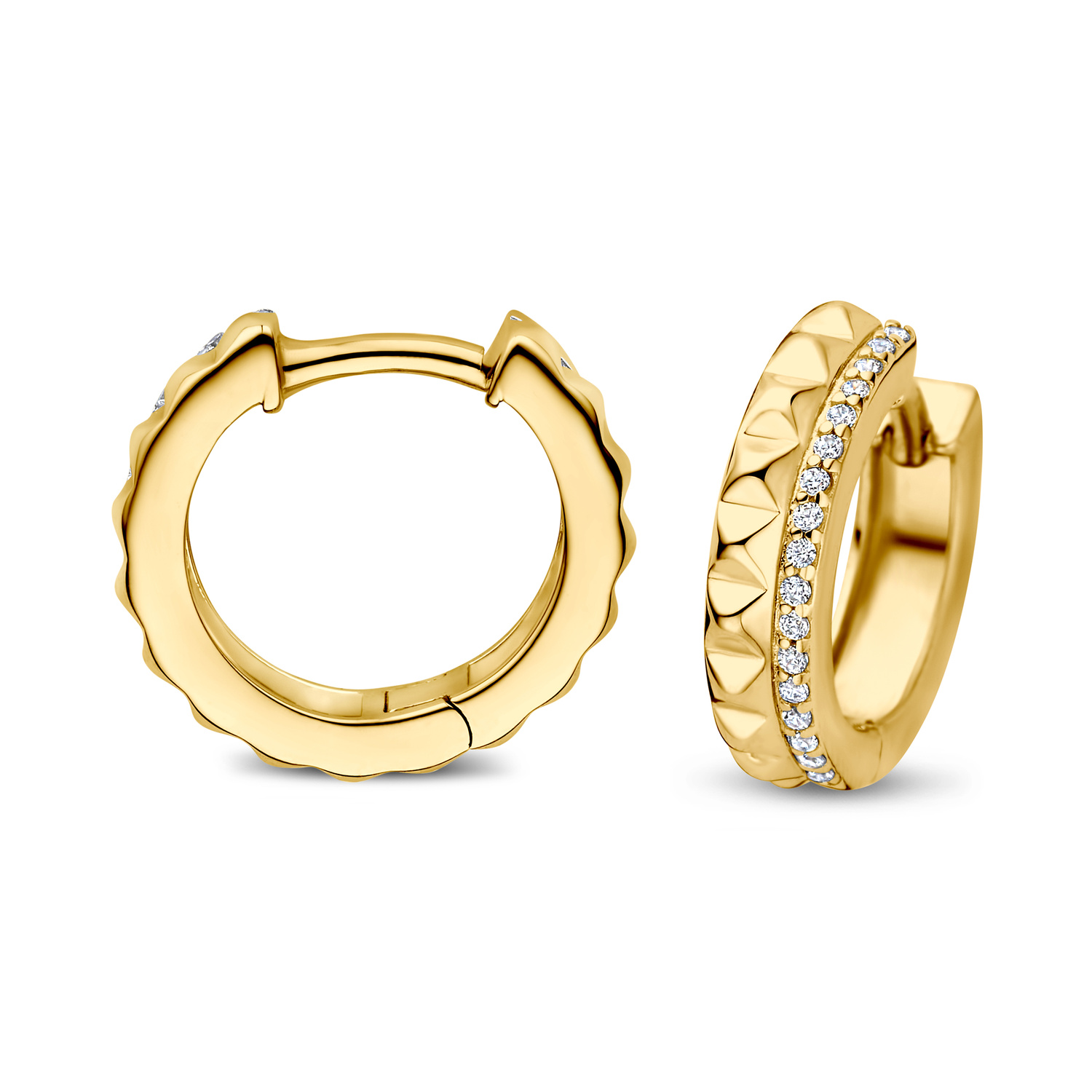 Oorringen Classic Pyramid 14 mm - FJF0030082YWH