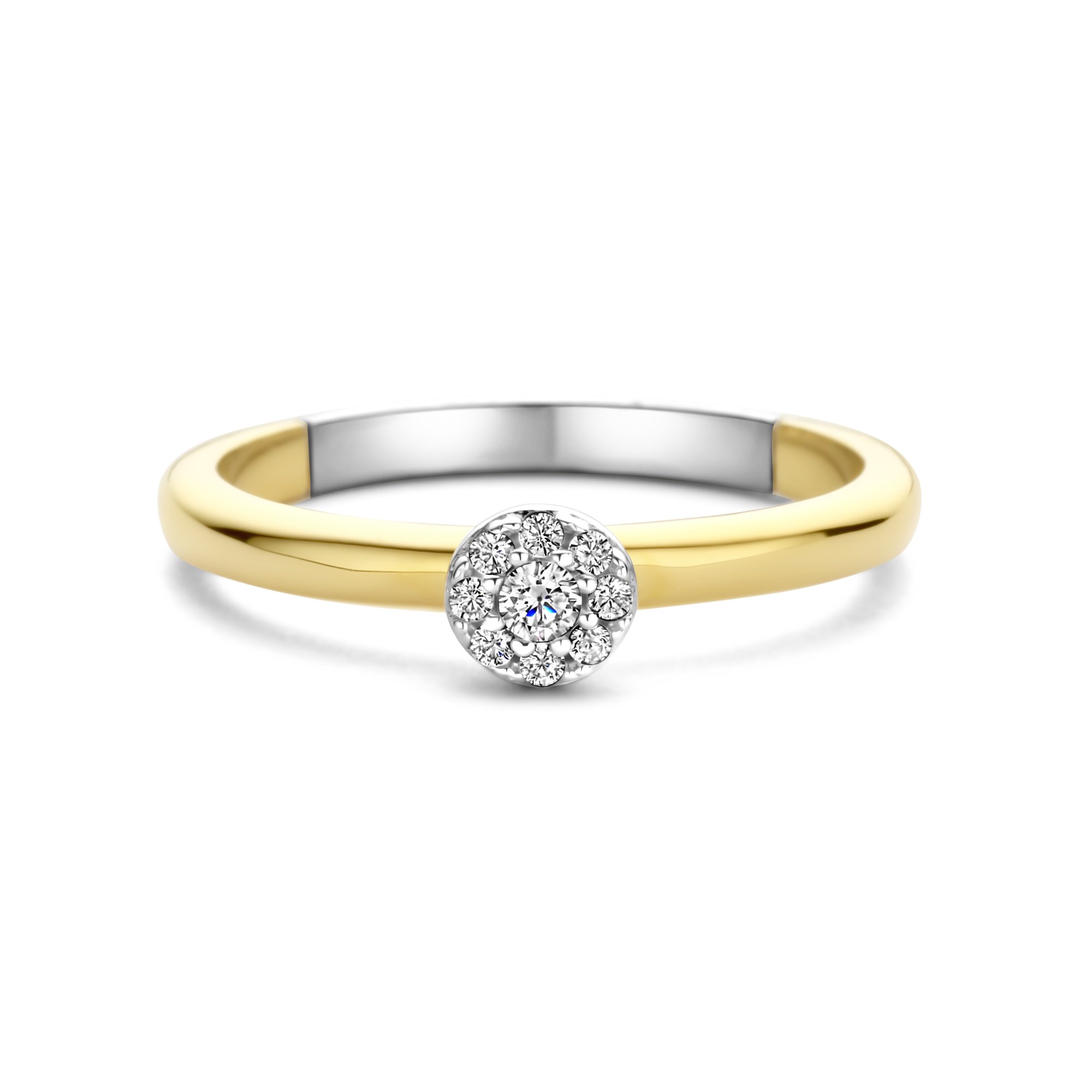 Ring van gold plated  met zirkonia SRMR7022YW