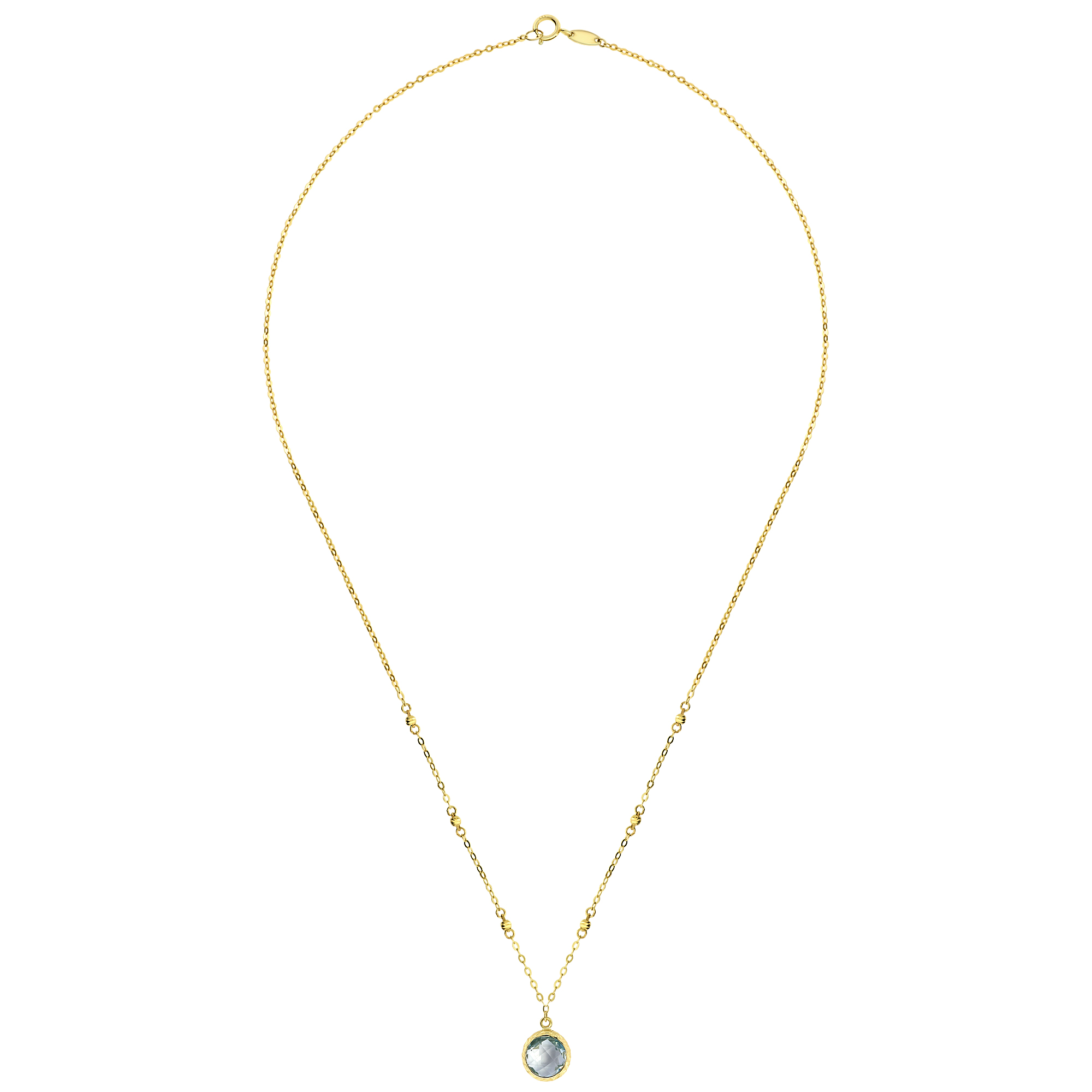 Geelgoud collier met topaas 0004DCSB-BT-Y