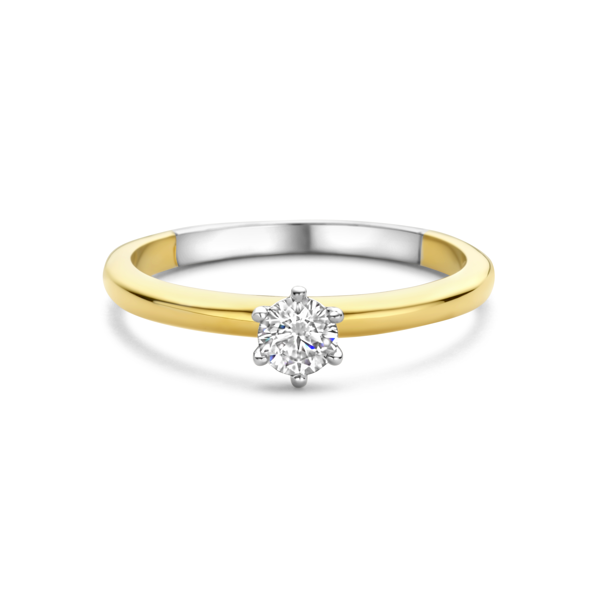 Ring van gold plated  met zirkonia SRMR7010YW