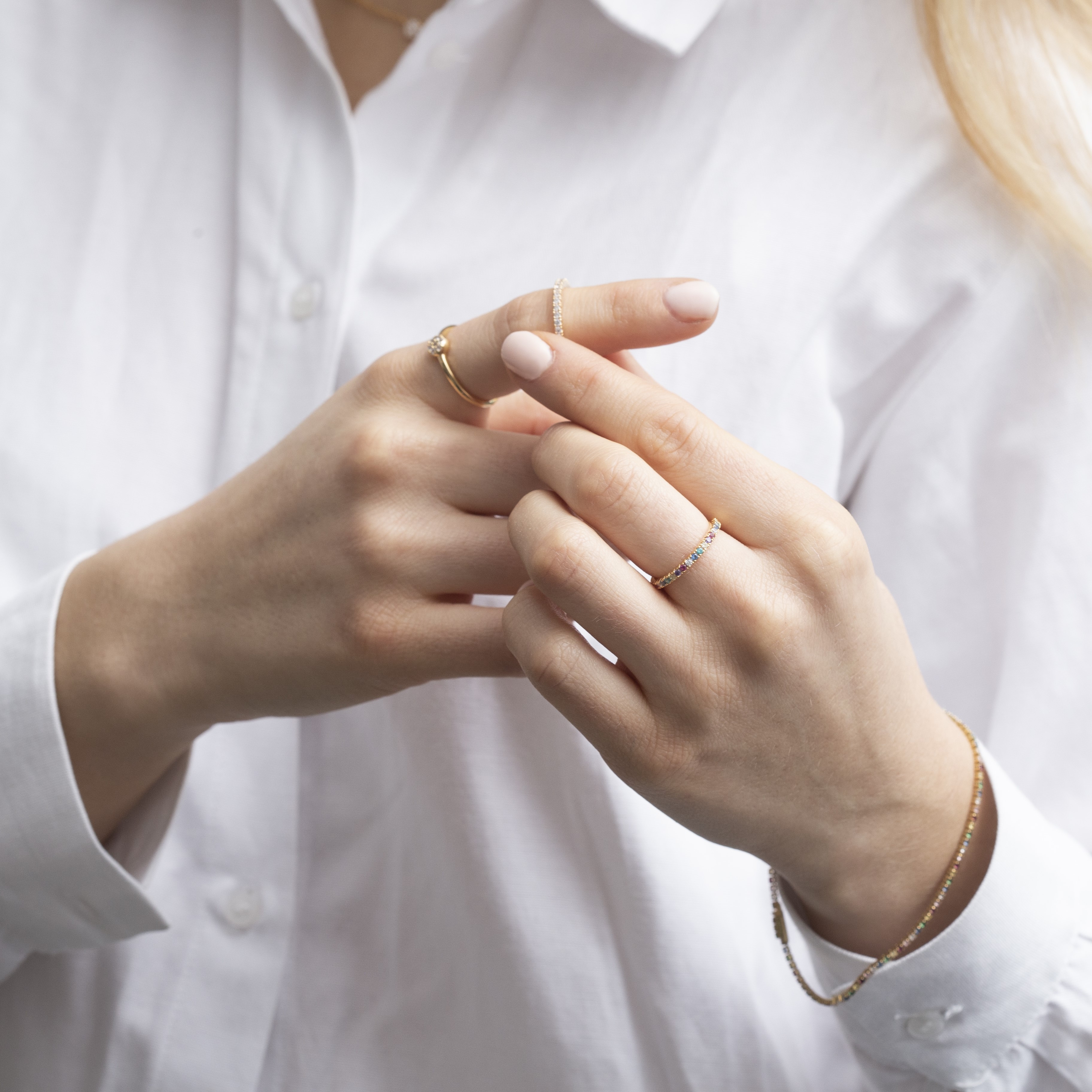 Ring Ellera van gold plated  - SJ-R2869-XCZ(YG)