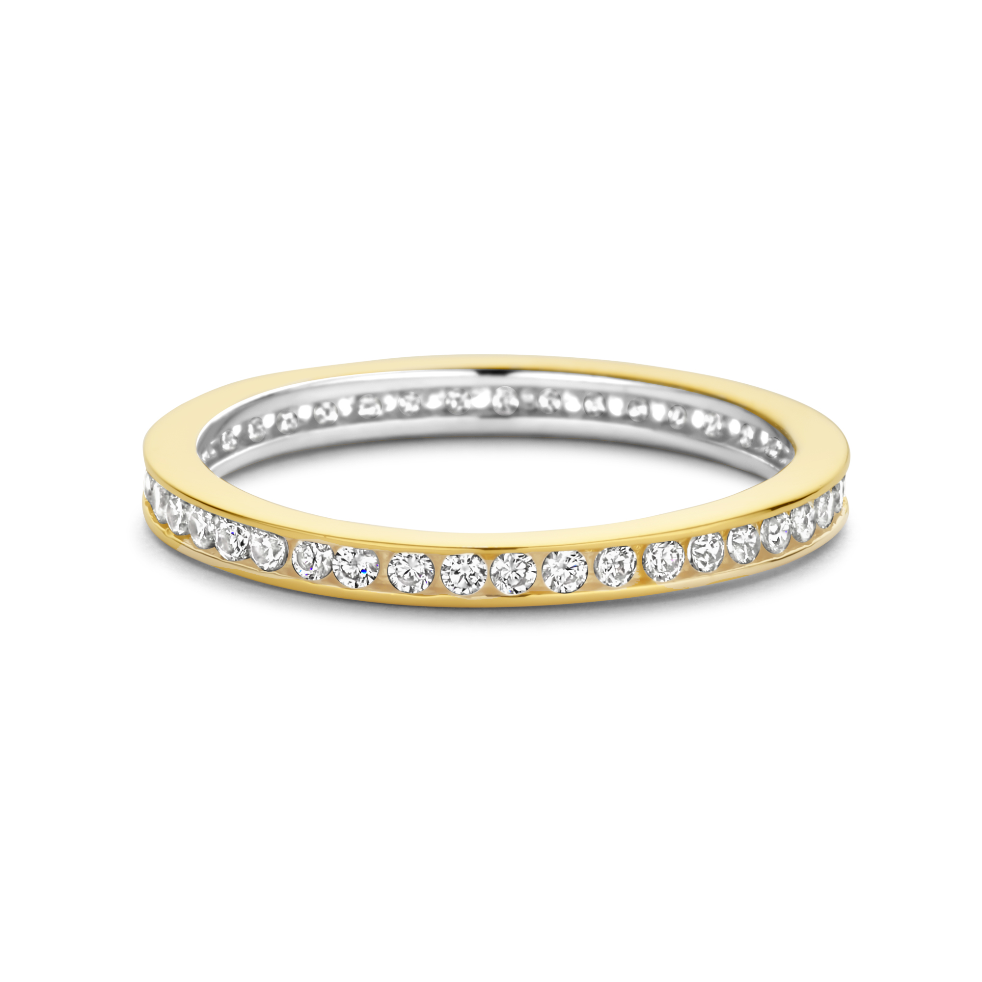Ring van gold plated  met zirkonia SRMR7031YW