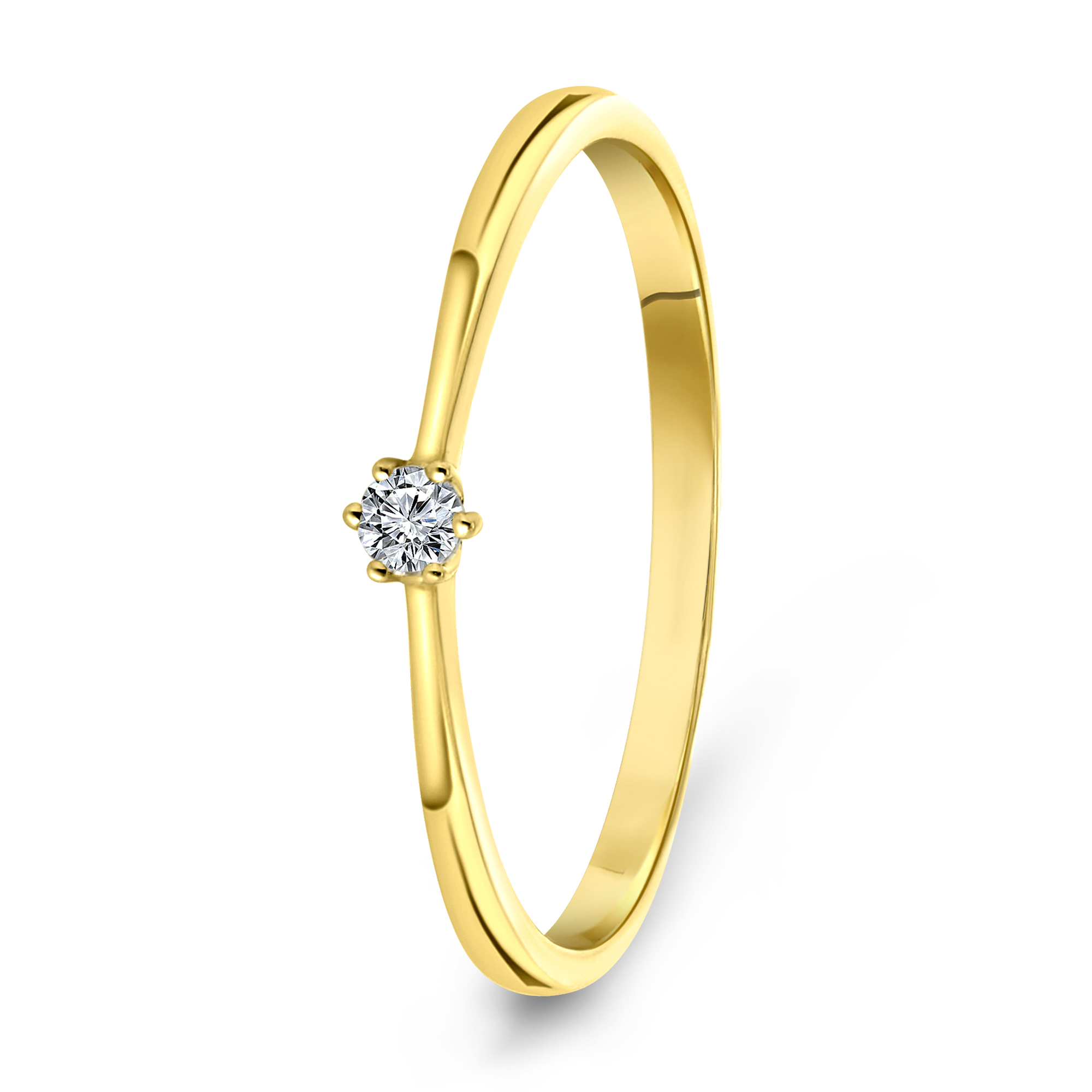 Geelgouden diamanten solitair ring 42518652