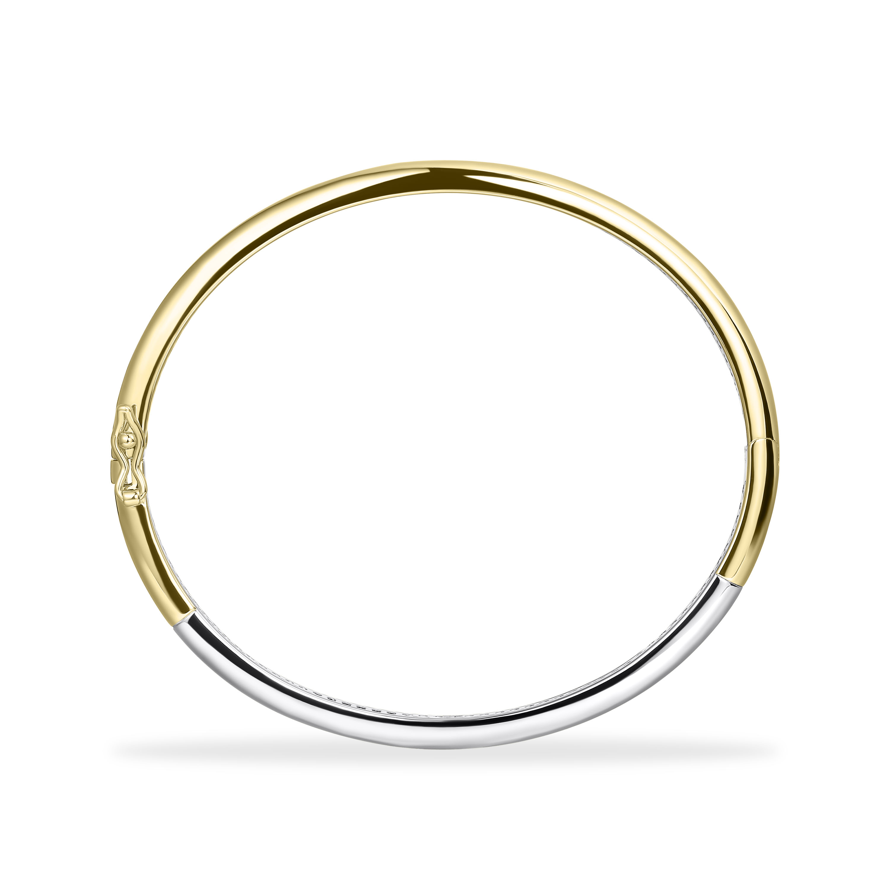 Bangle van gold plated  4 mm SBA4Y60