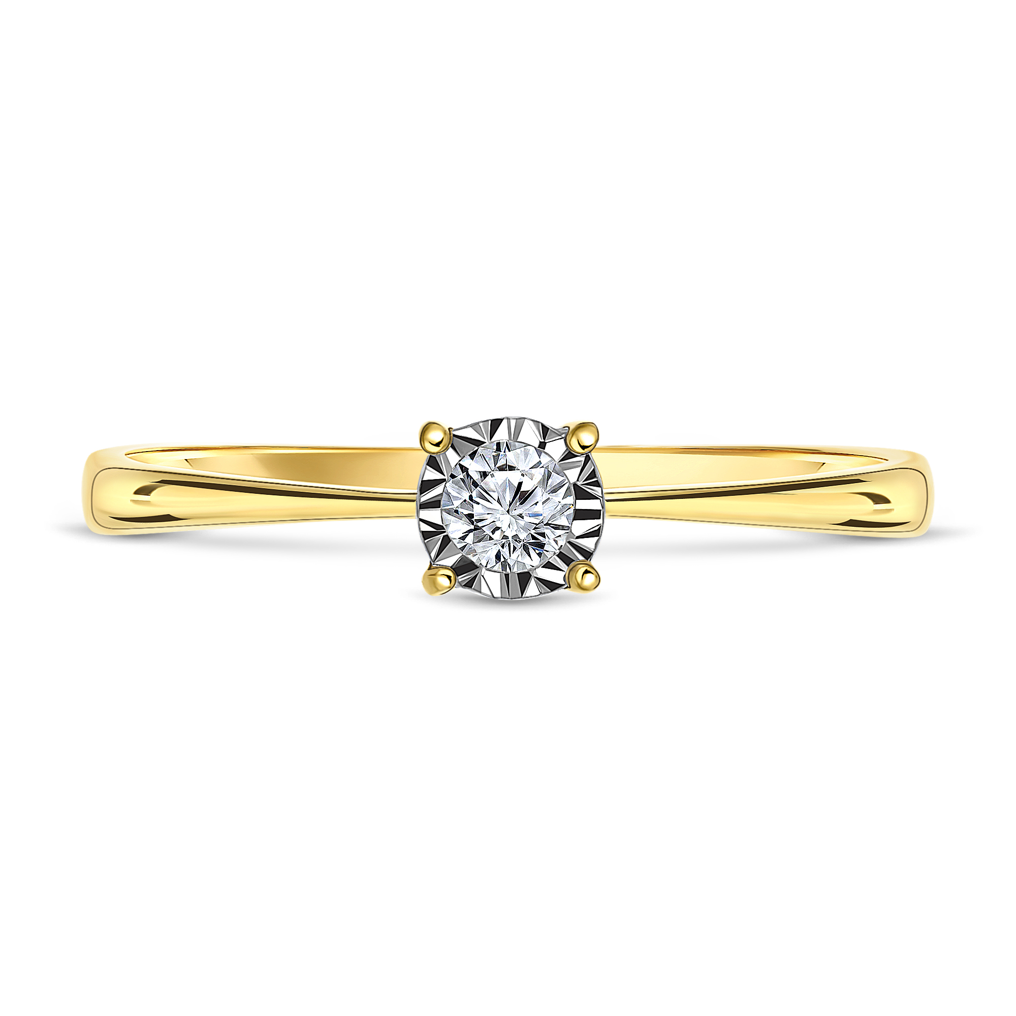 Geelgouden ring met diamant SOL-Y503-015-G2