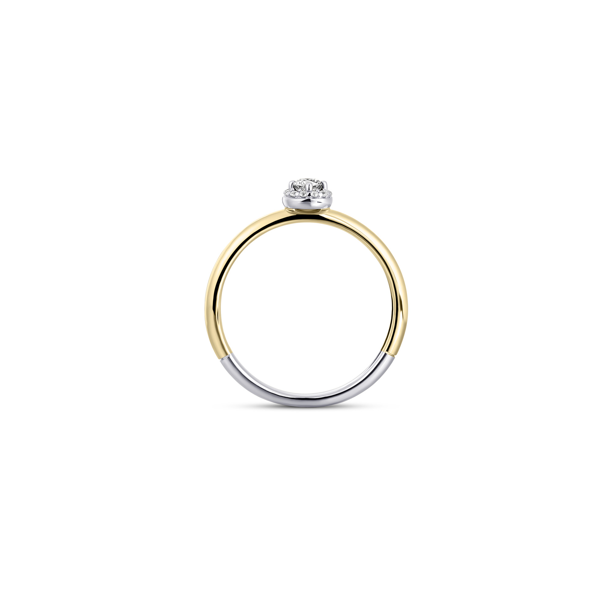 Ring gold plated met zirkonia - R486Y