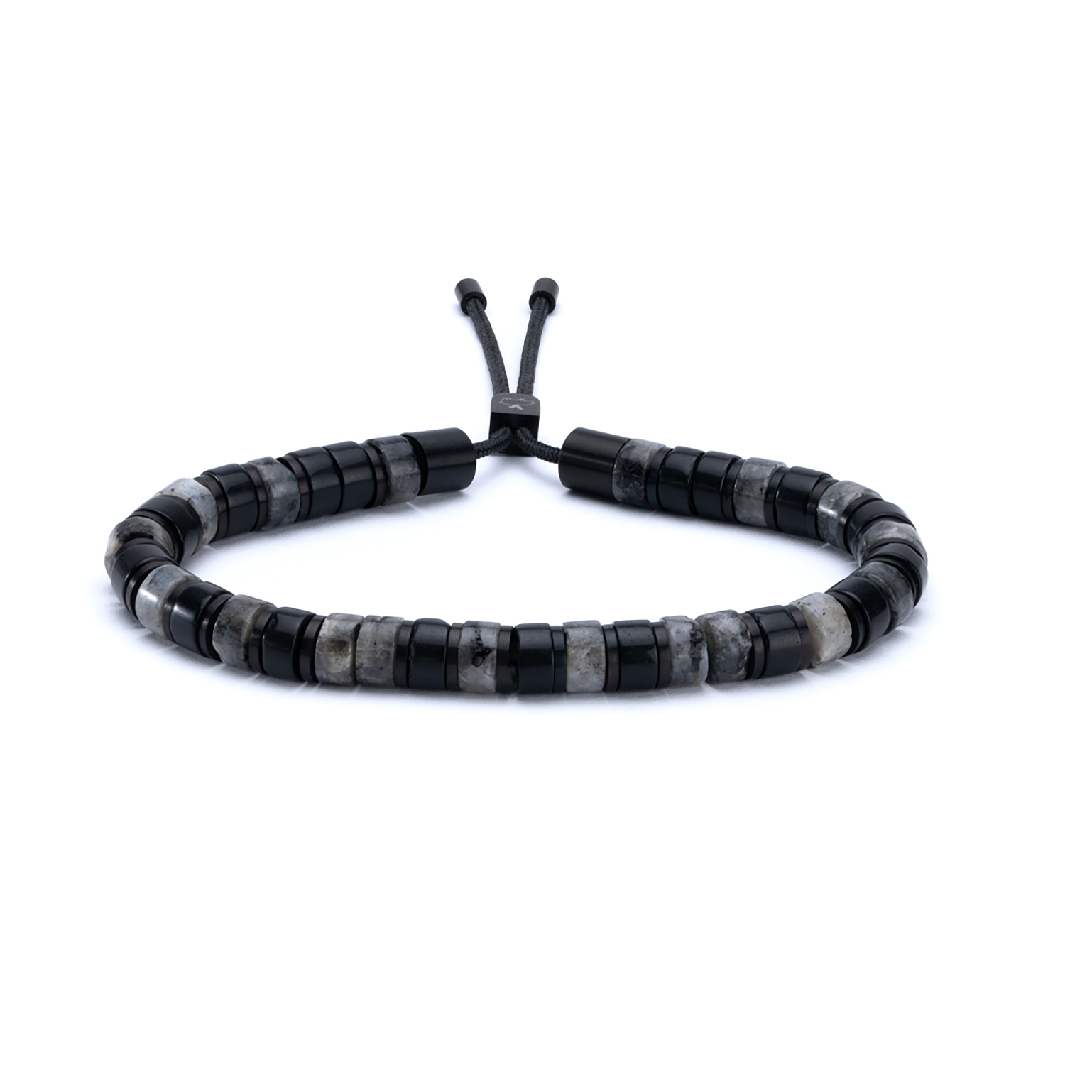 Kralenarmband Brontide van staal met natuursteen kralen P49-283899