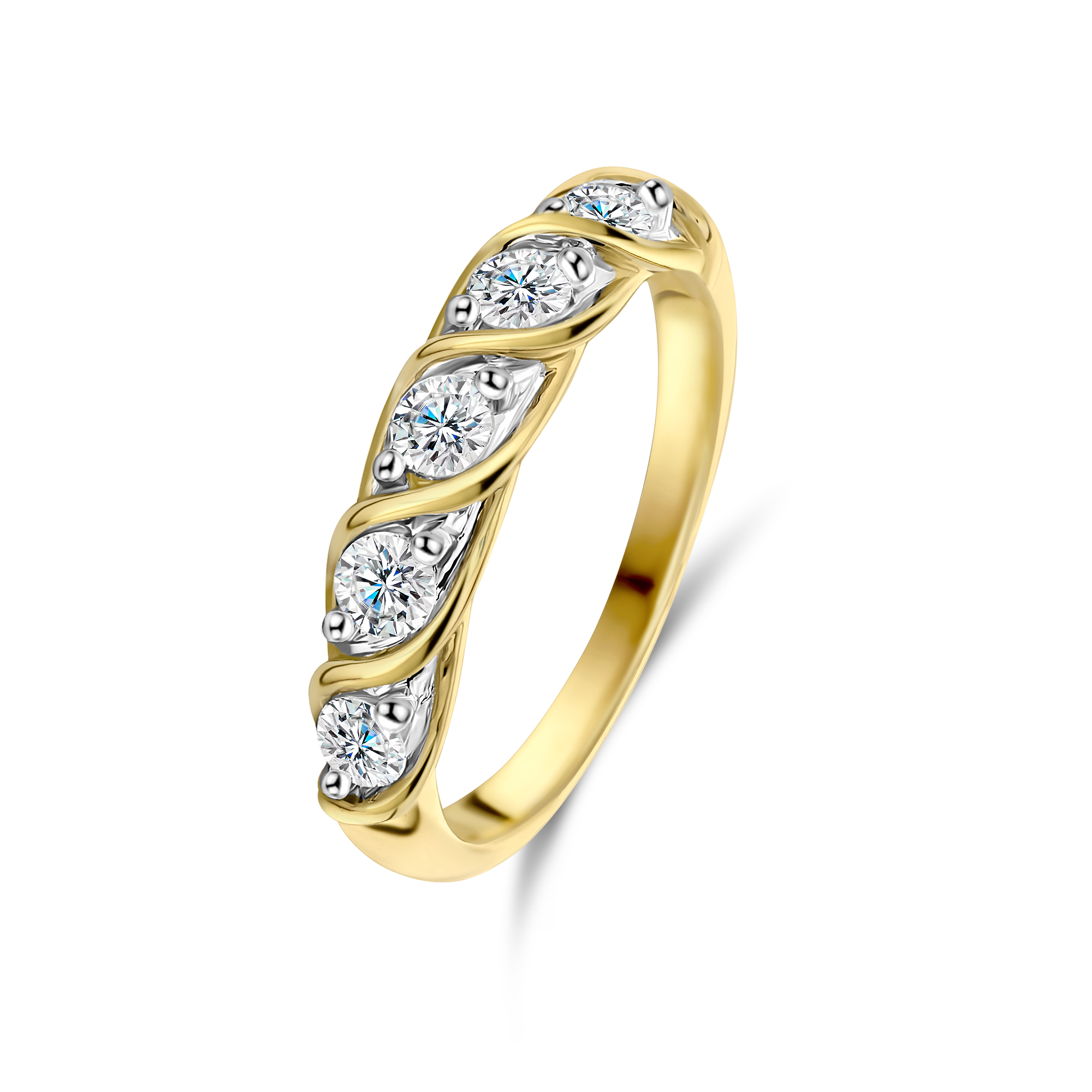 Geelgouden ring met lab grown diamant 42164147