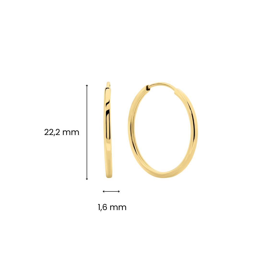 Geelgouden oorringen E122-XLTE0226-Y