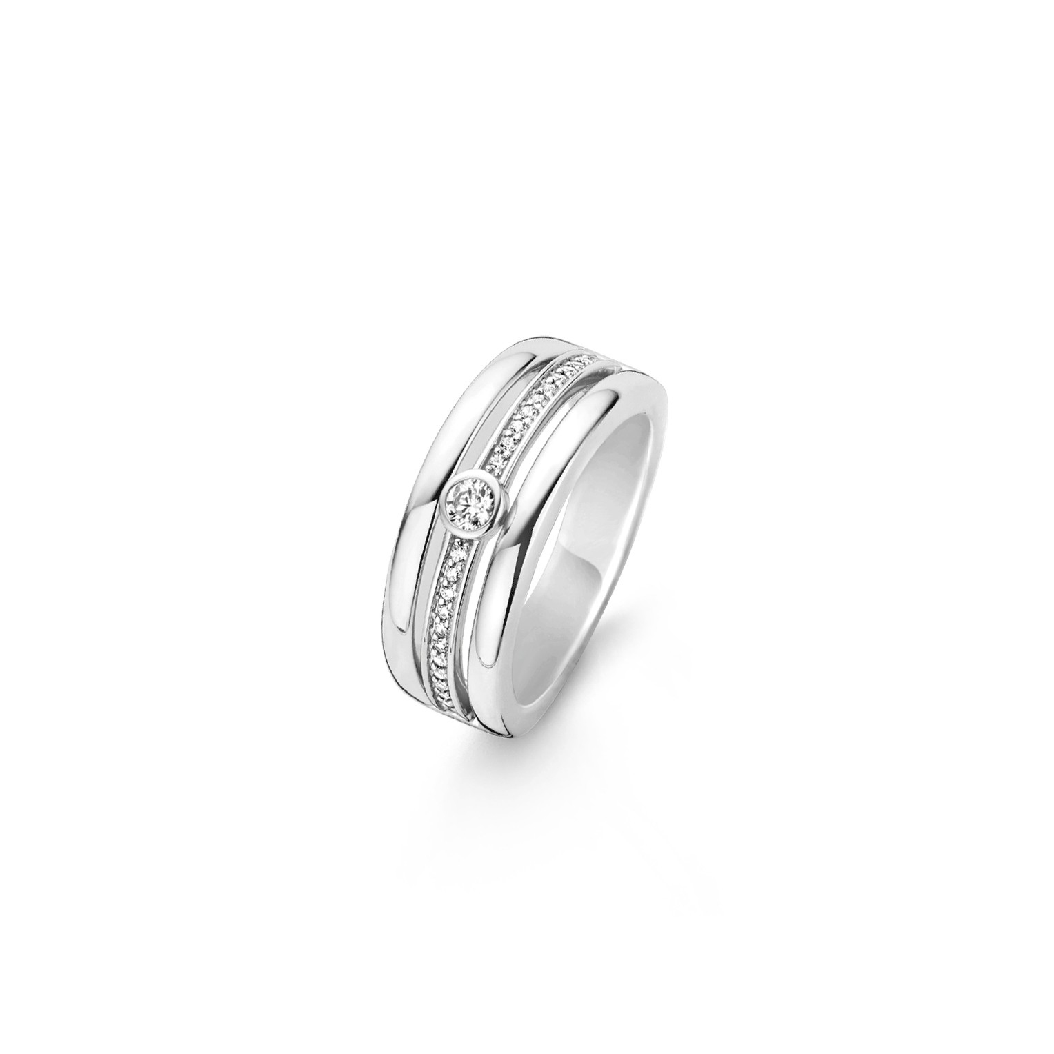Ring van sterling zilver met zirkonia 12094ZI