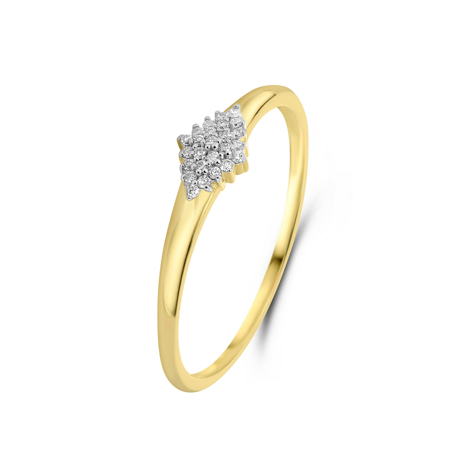 Geelgouden ring met diamanten ruit R138-RG66243-Y