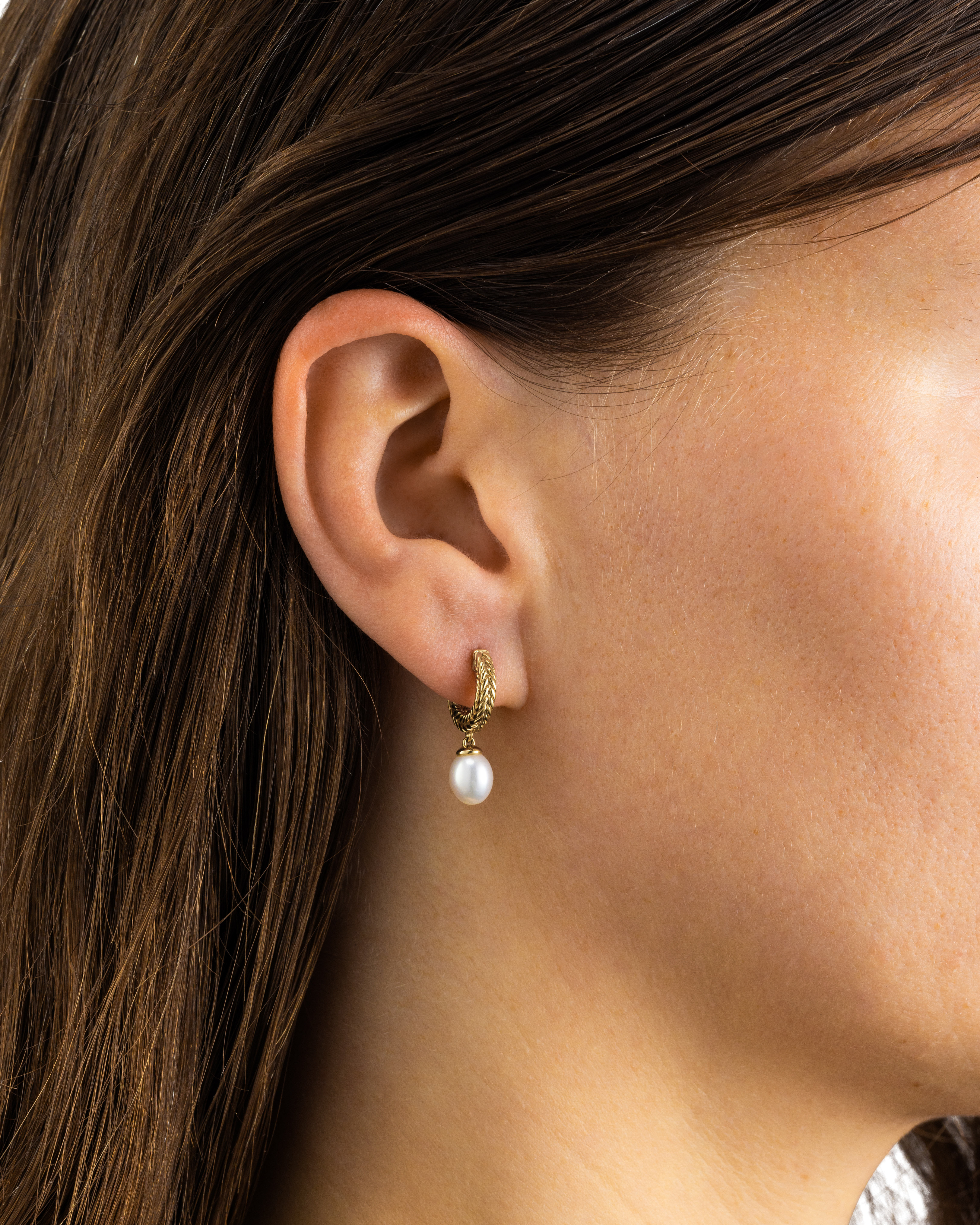 Oorringen Barbara Pearl Gold Plated - 409GV
