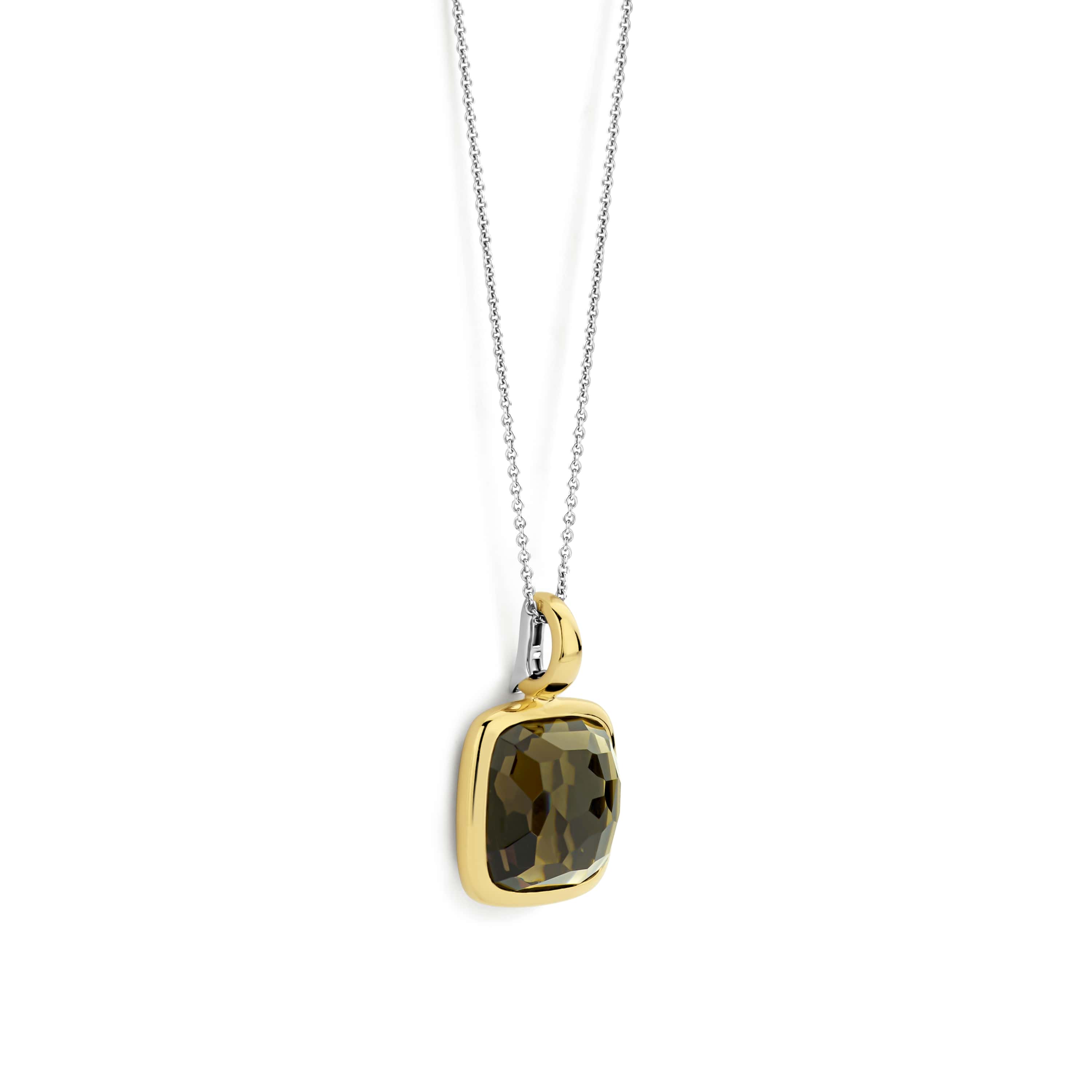 Ketting gold plated  met Kristal hanger - 6836KA