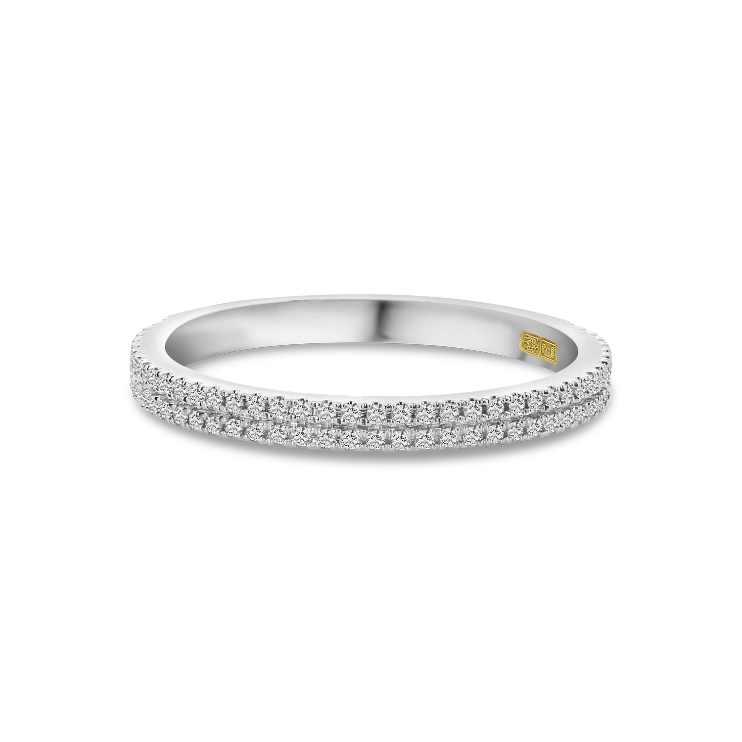 Witgouden aanschuifring met diamanten R480-RTX02270-W