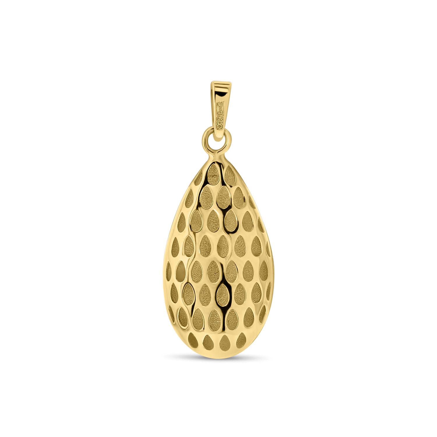 Geelgouden hanger in druppelvorm P515-VIT0087