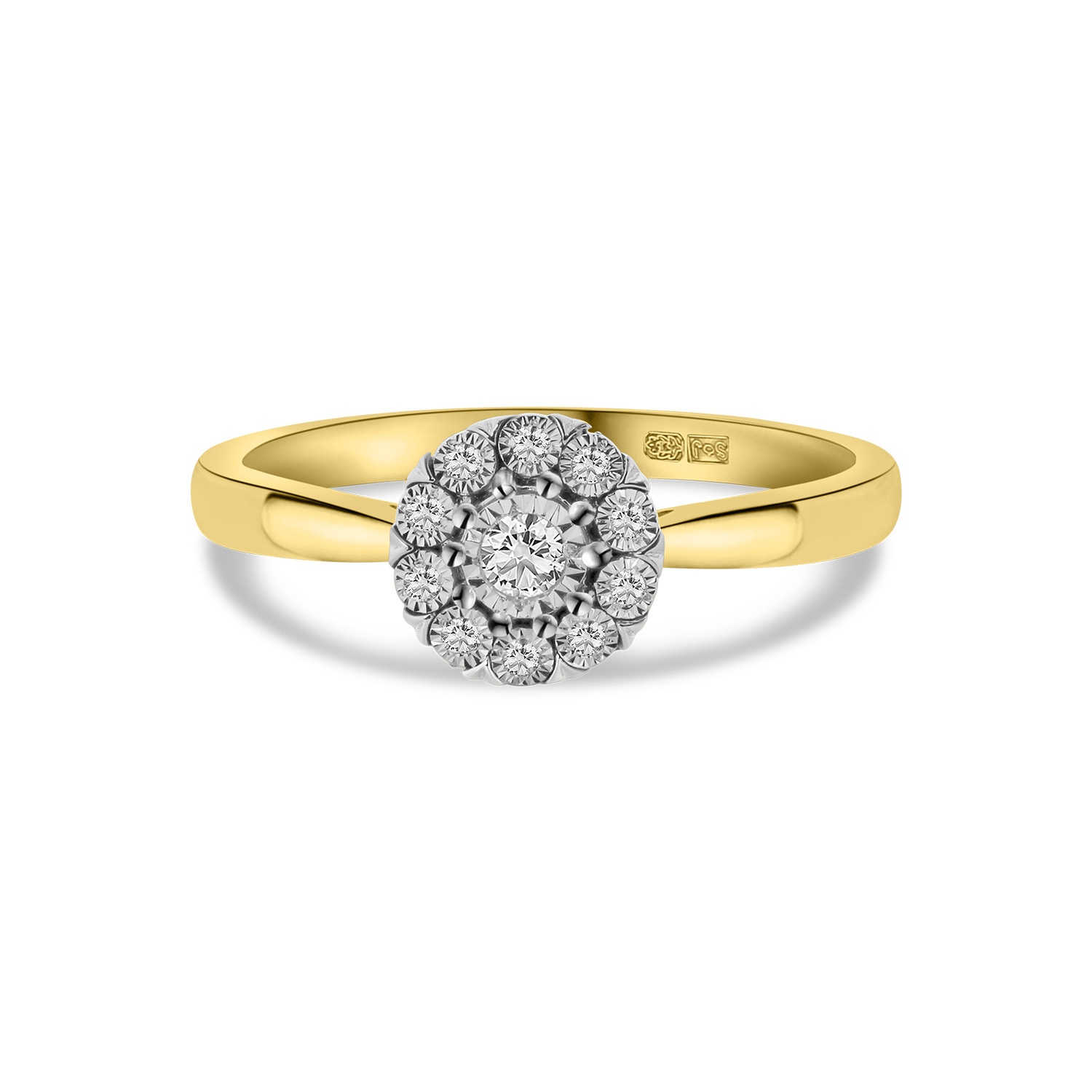 Geelgouden ring met diamanten R404-R41981-YW