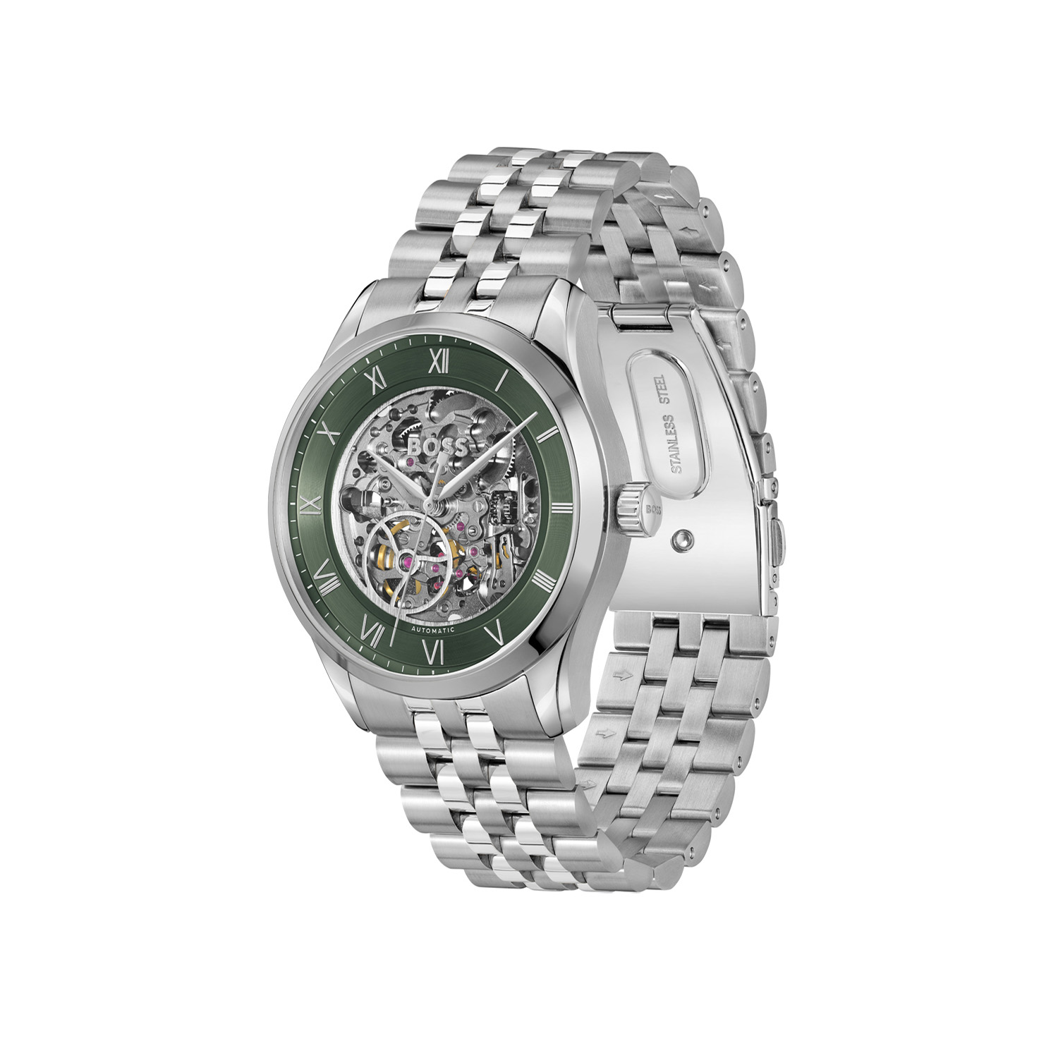 Herenhorloge Principe Skeleton Groen - HB1514236