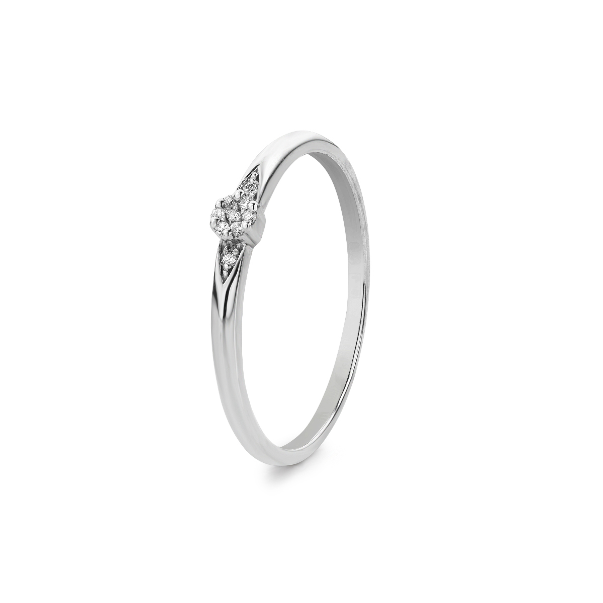 Witgouden ring met diamant R01-BS-0197