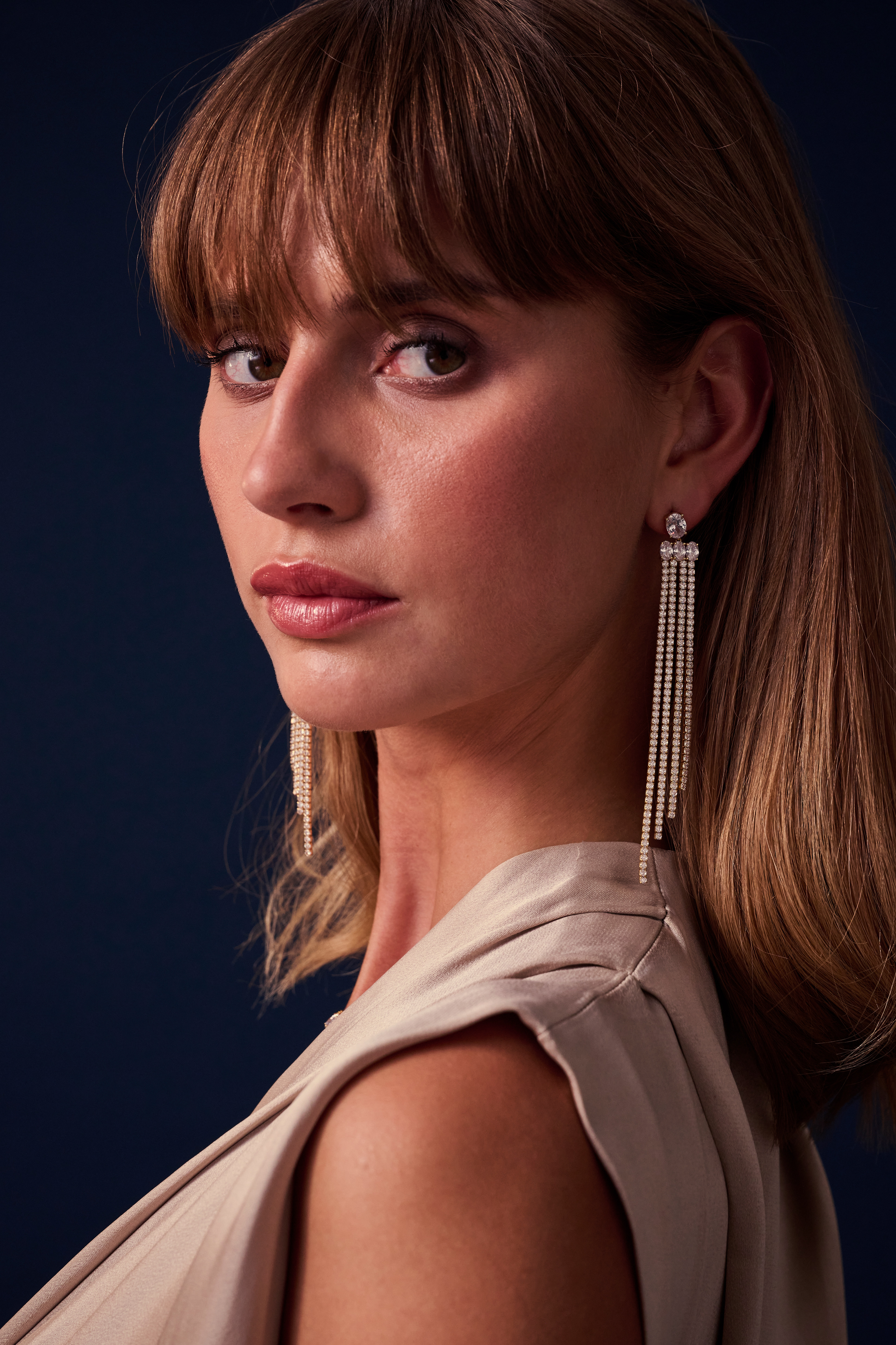 Oorhangers Ellisse van gold plated  met zirkonia - SJ-E2328-CZ-YG