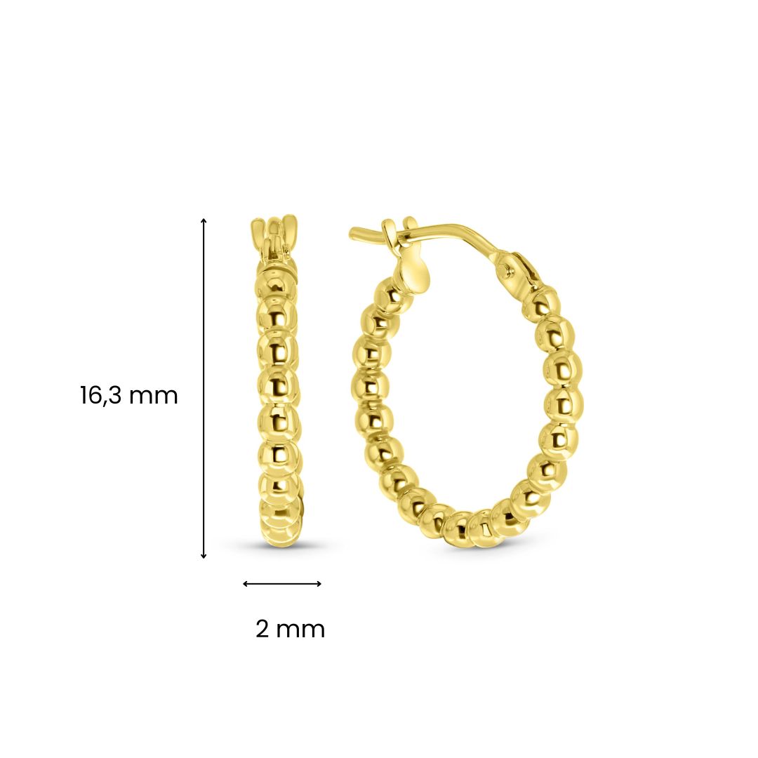 Geelgouden oorringen E172-ORST2M10-Y-1