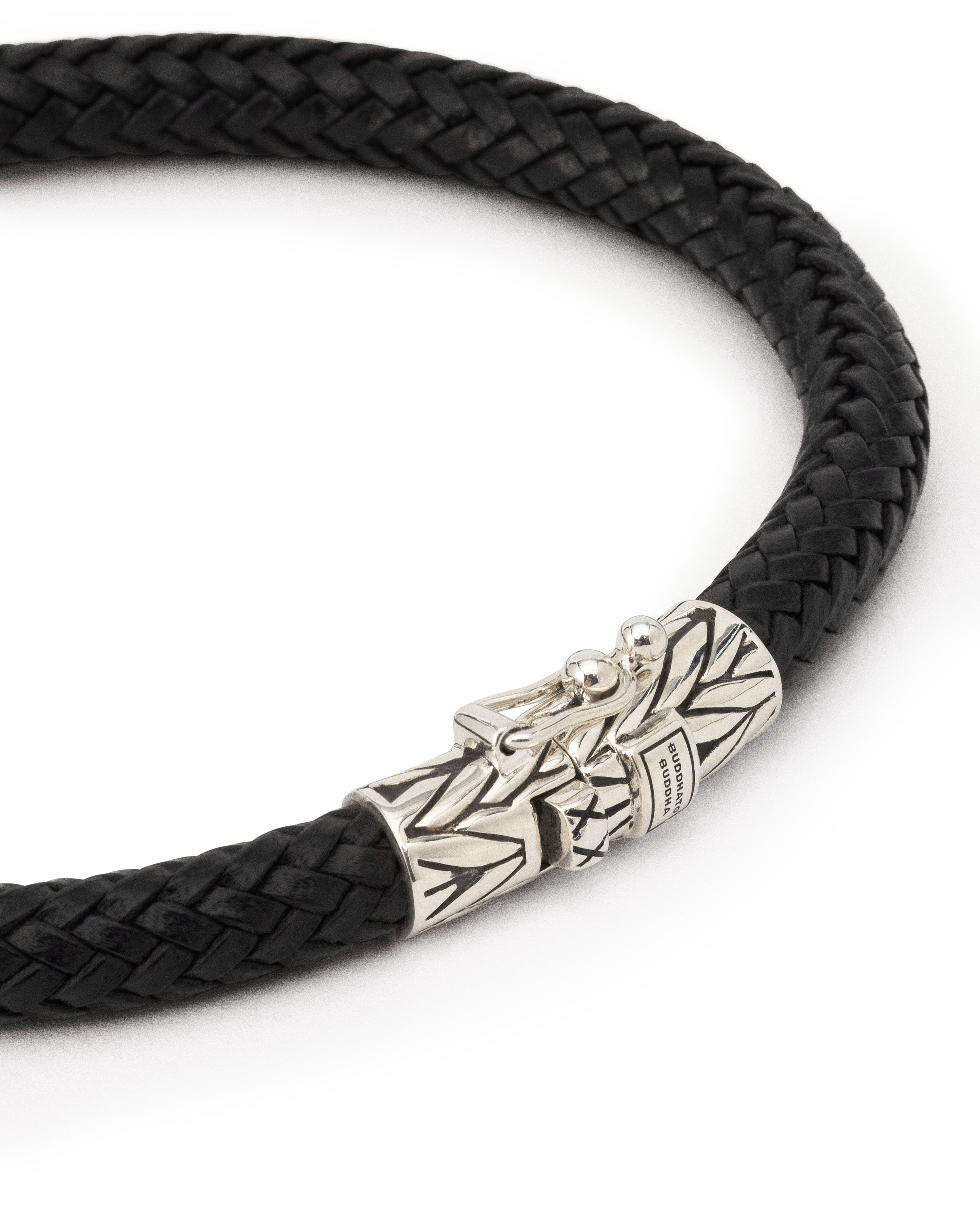 Armband Ellen van leer en sterling zilver - 149BL